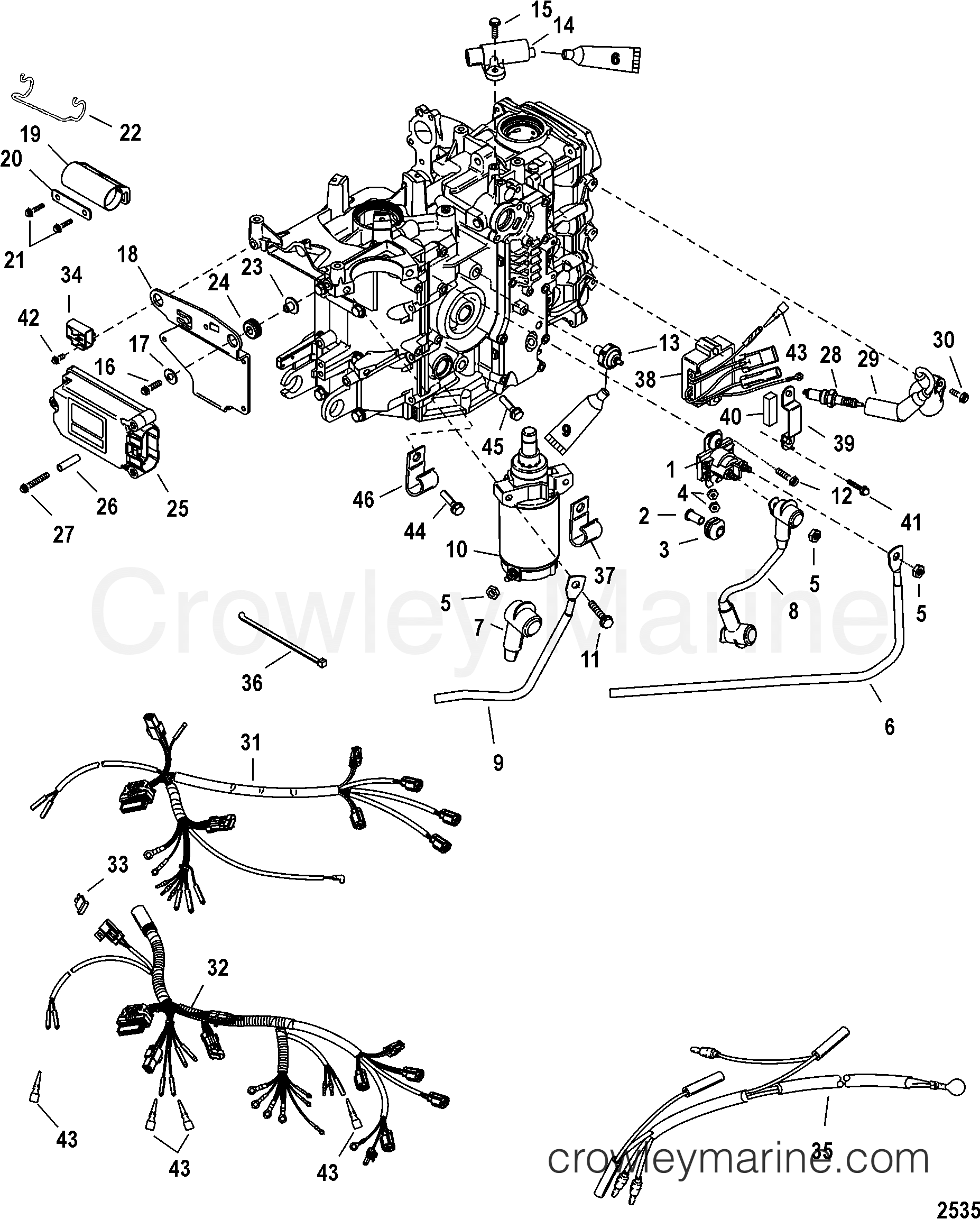 2002 Outboard 40 [ML/BF 4] - 7F40253LD - ELECTRICAL COMPONENTS