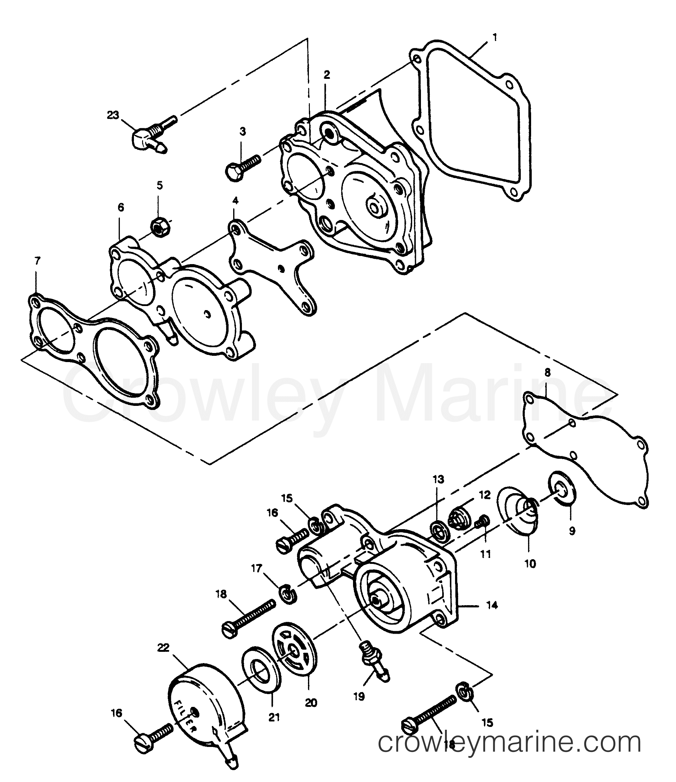 1989 Outboard 125 - 1258D9D [Force] - FUEL PUMP