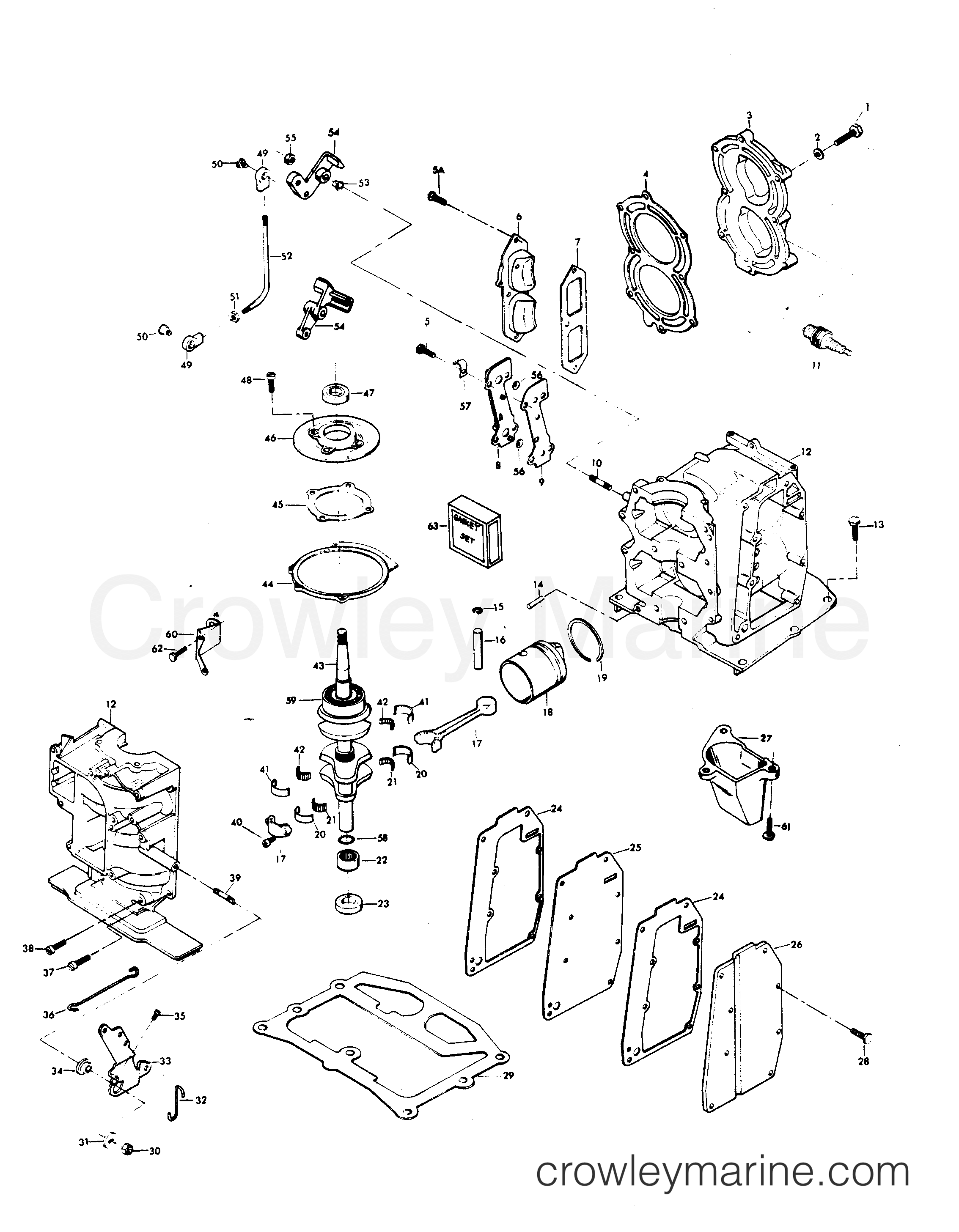 1979 Outboard 12 - H0123B79E - POWER HEAD