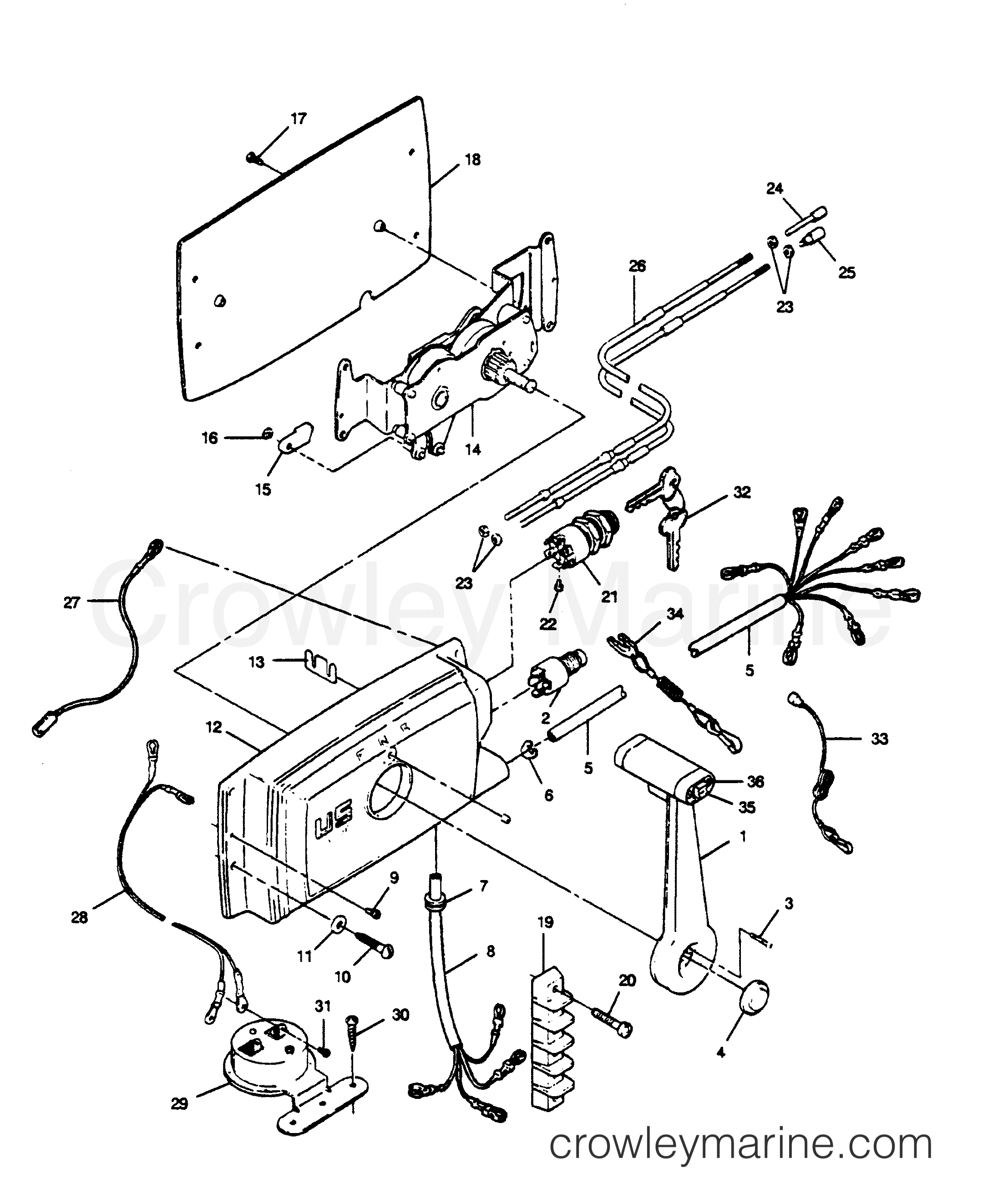 1989 Outboard 50 - 507F9C [Force] - REMOTE CONTROL