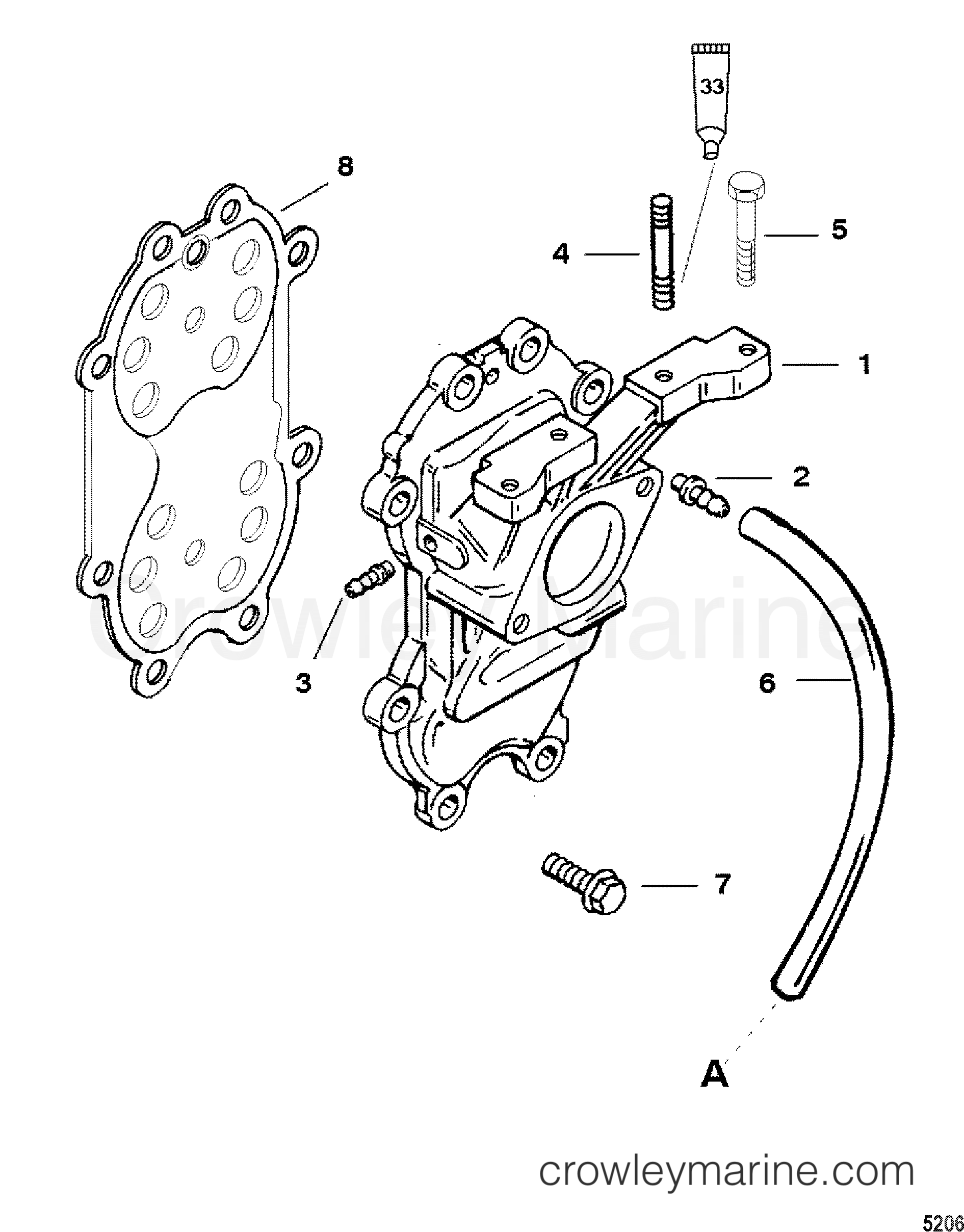 2000 Outboard 30 [ML] - 7031217JD - INDUCTION MANIFOLD