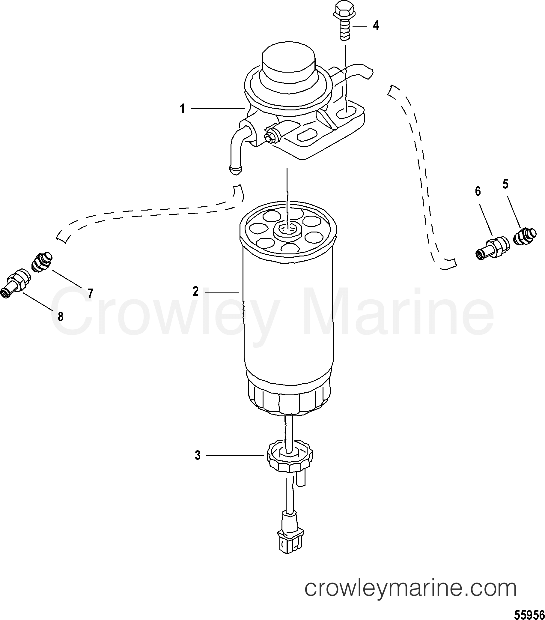 2013 Inboard Engine 3.0L TDI - 3D300080D - FUEL FILTER AND PUMP