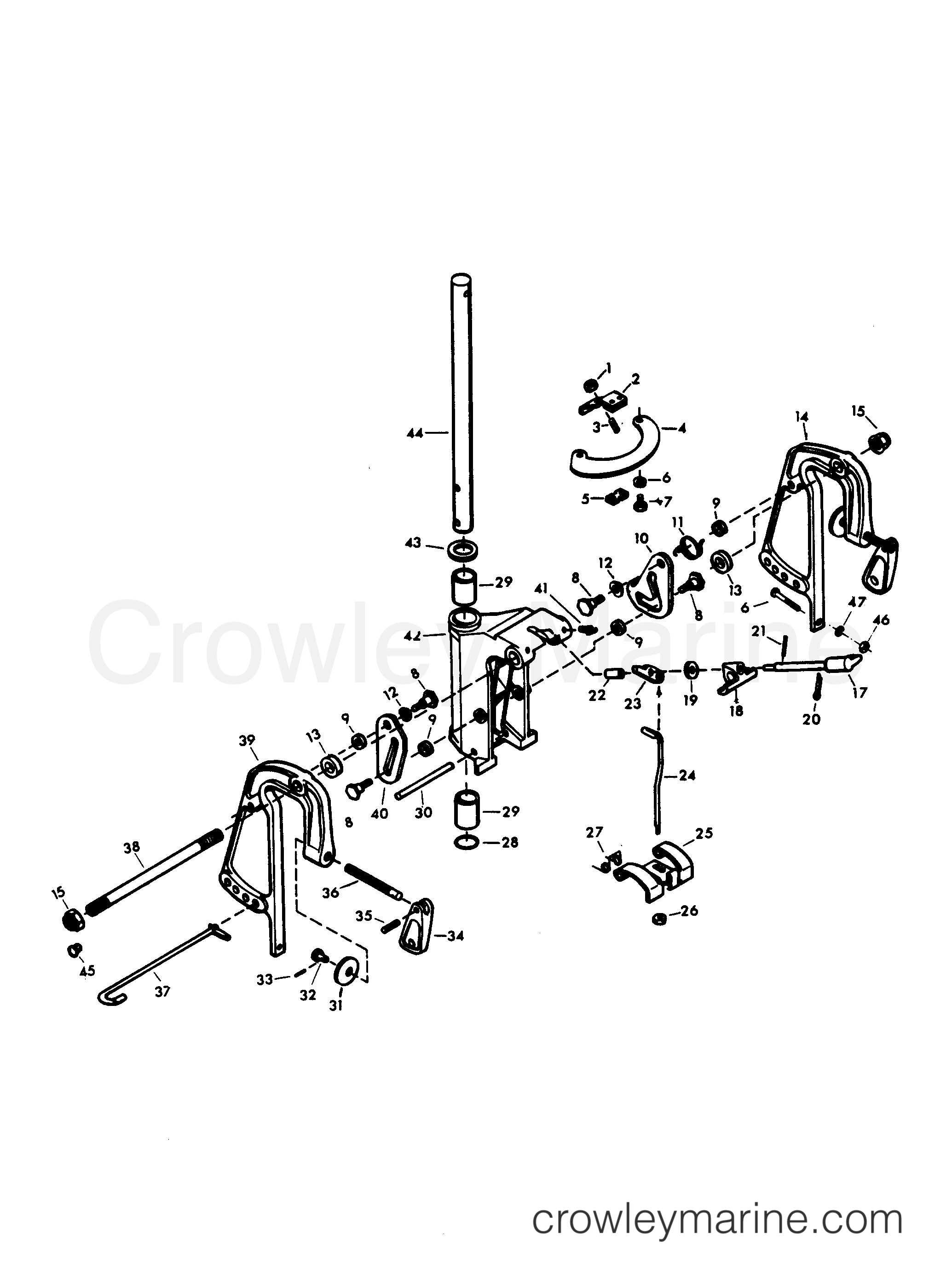 1978 Outboard 25 - 253H8D - SWIVEL BRACKET GROUP