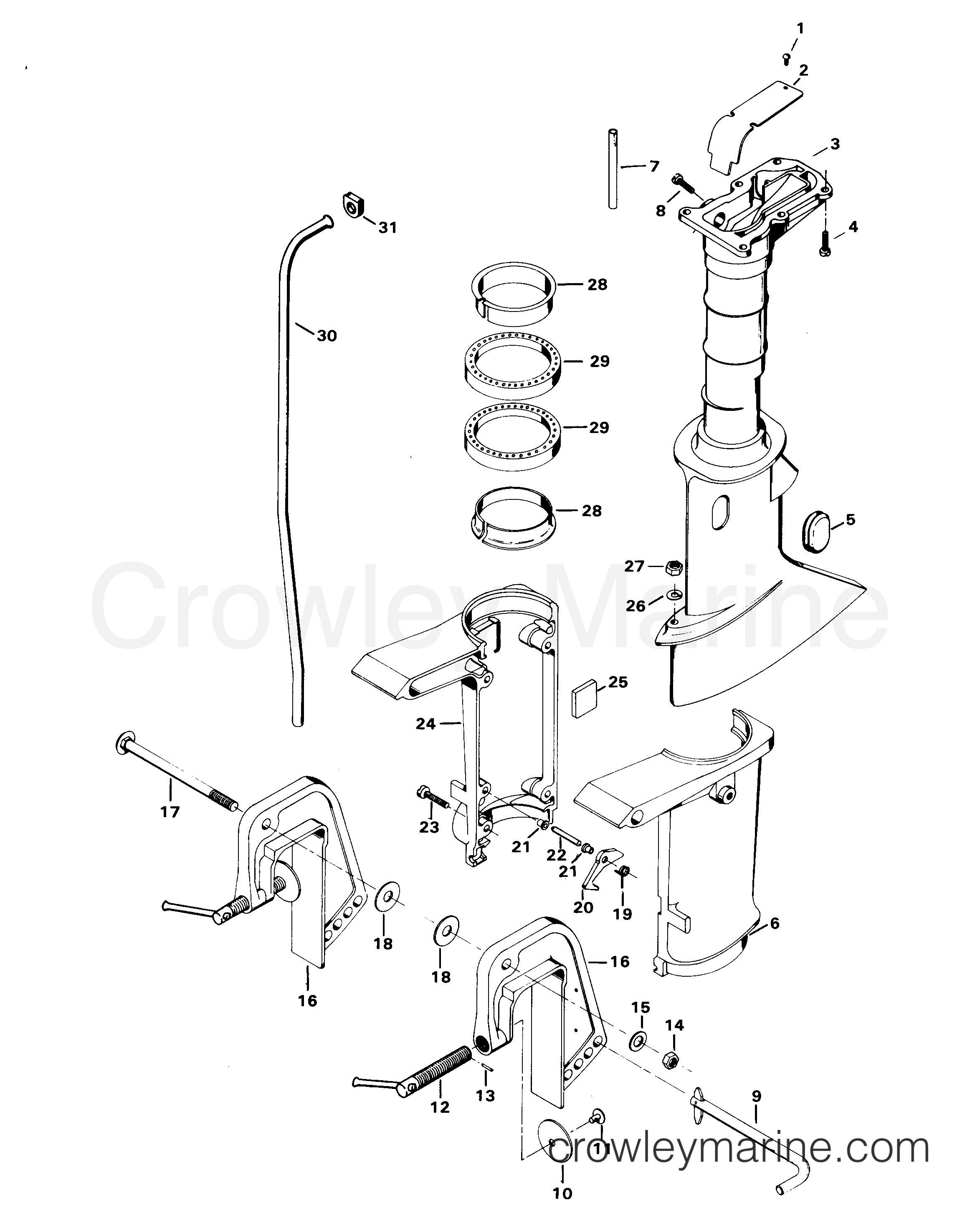 1982 Outboard 3.5 - 32H2E - MOTOR LEG