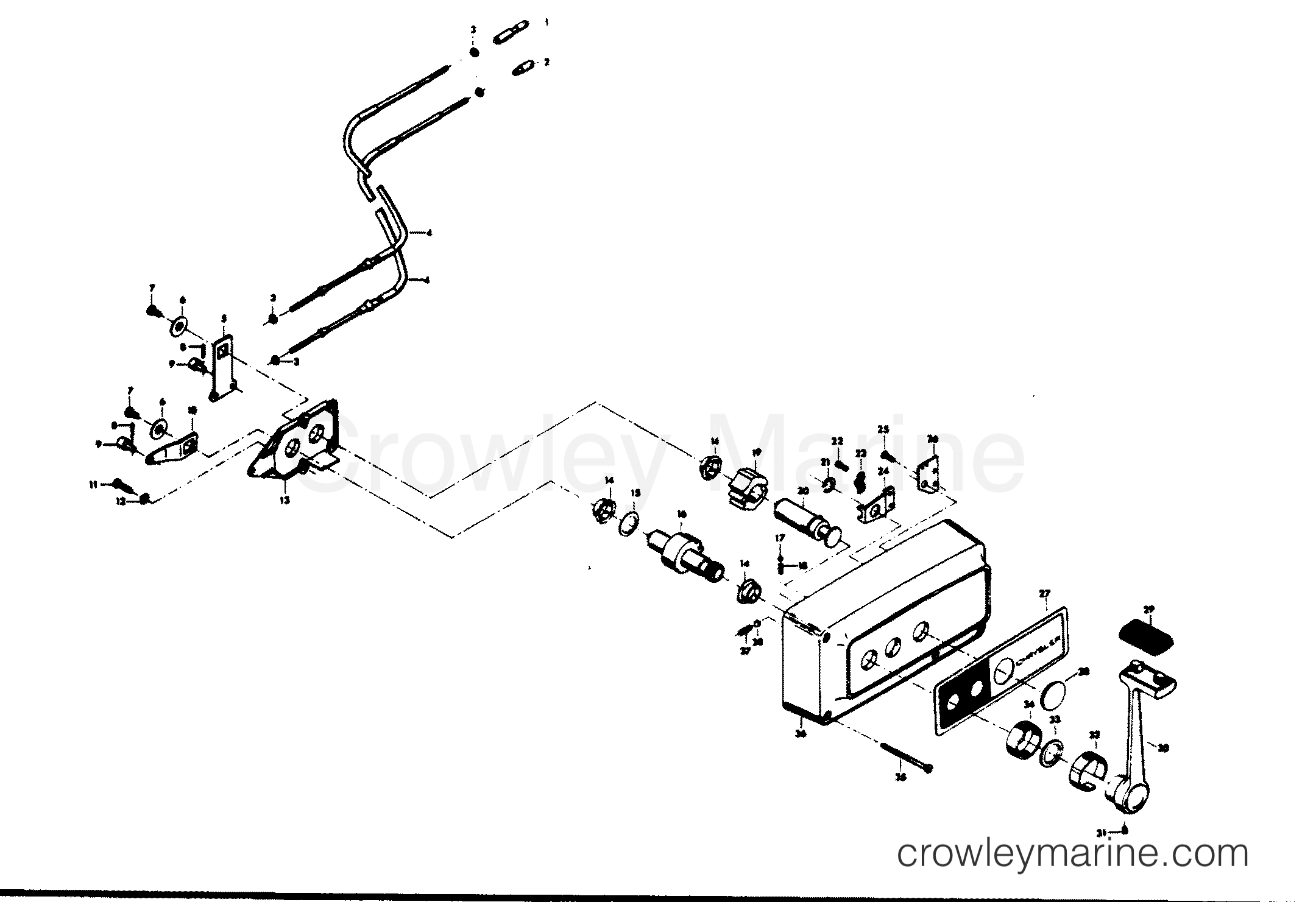 1975 Outboard 90 - H0907H75A - REMOTE CONTROL
