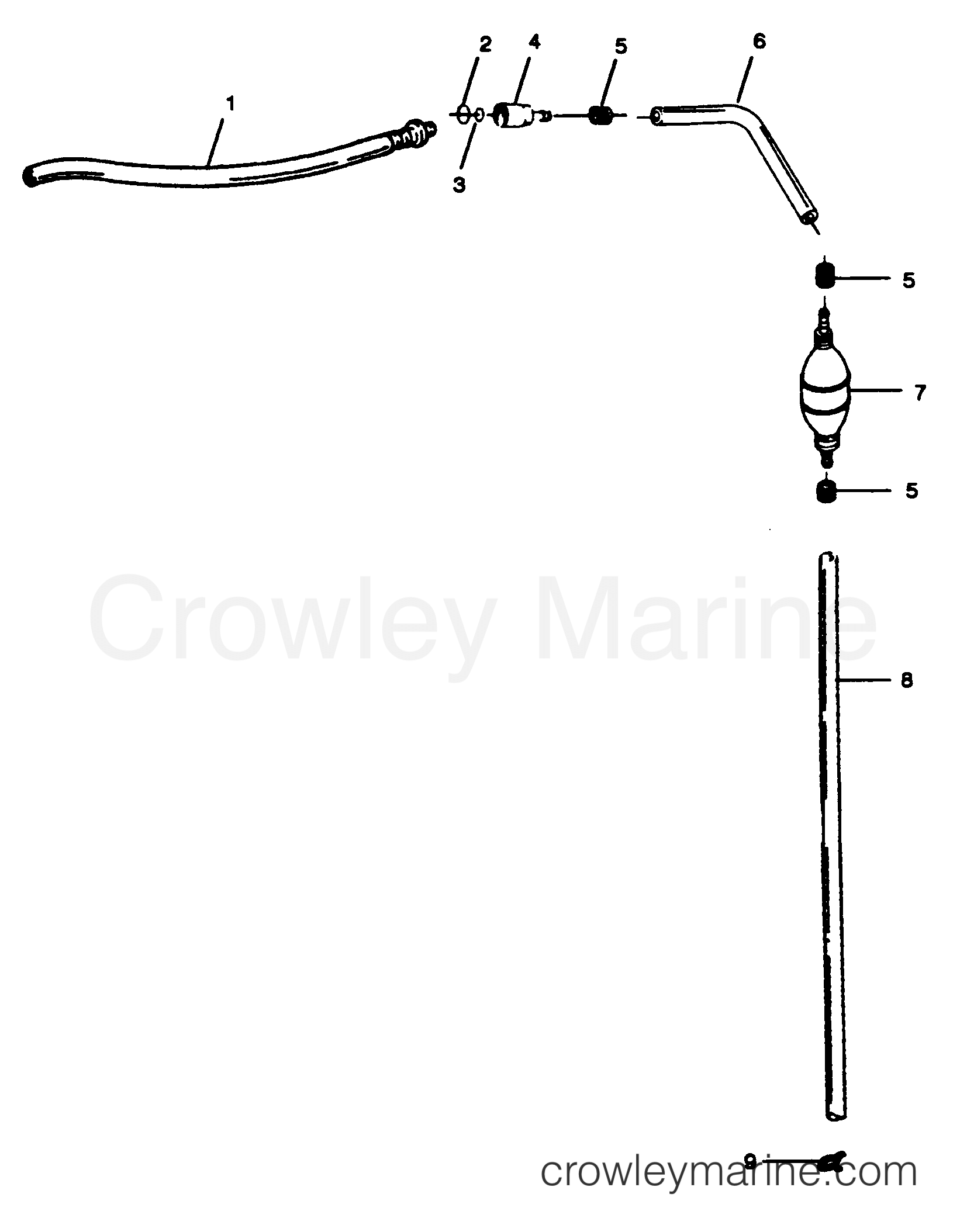 1989 Outboard 85 - 856A9A [Force] - FUEL LINE