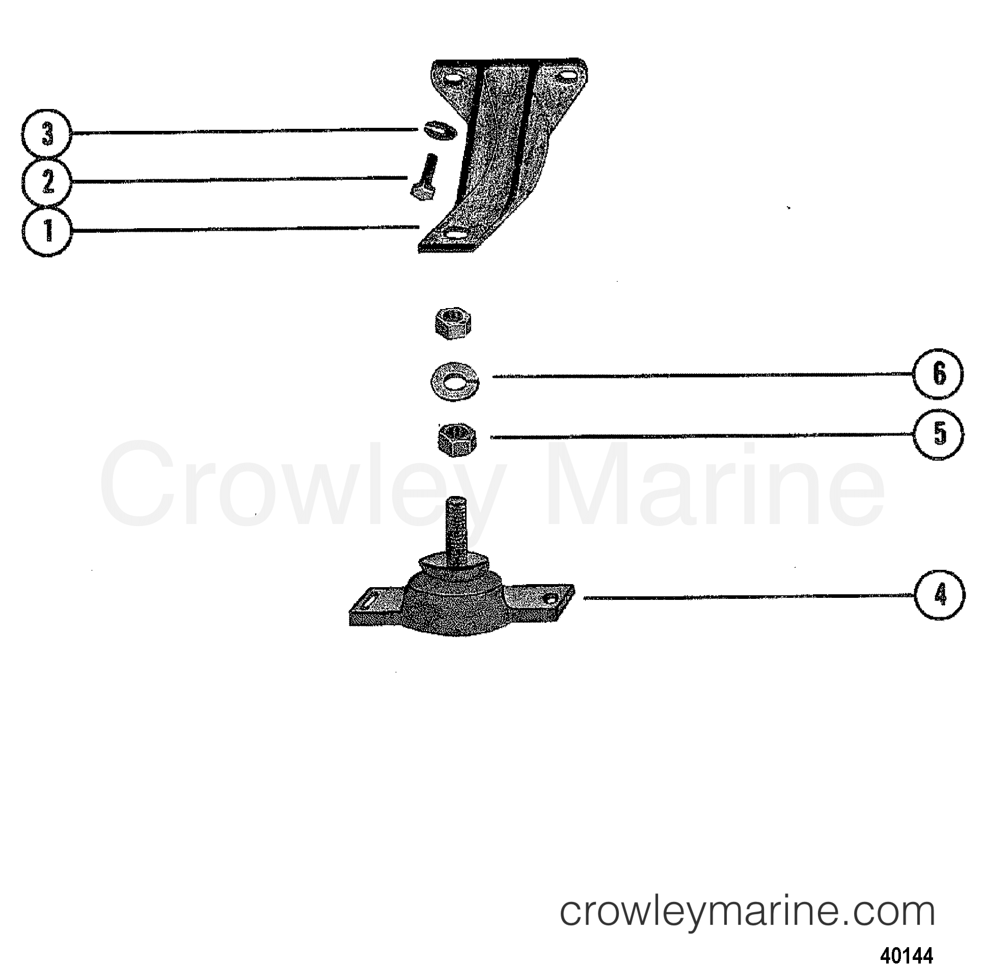 1982 Stern Drive 260 - 02606342 - ENGINE MOUNTING