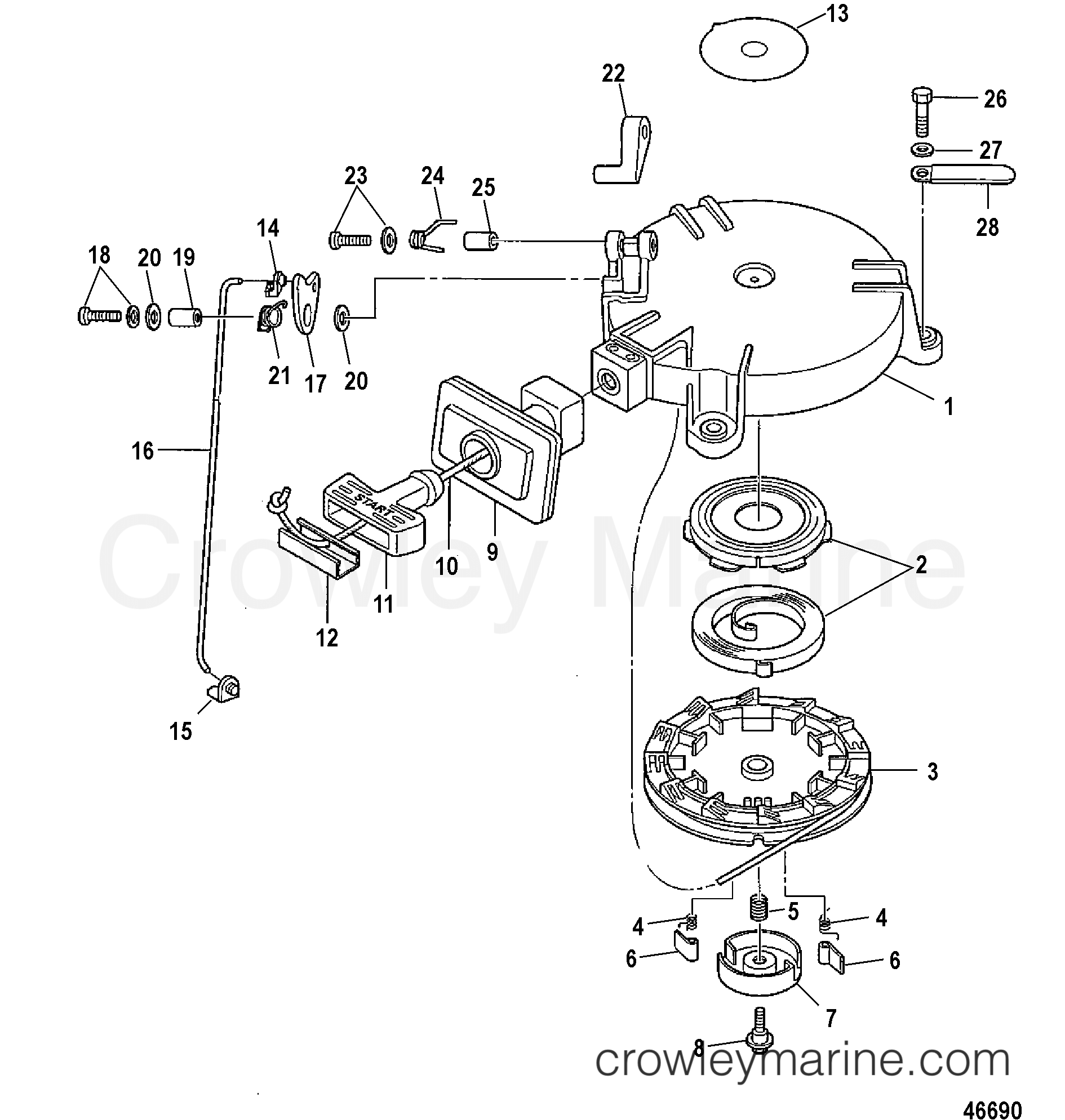 2006 Outboard 4 [MH 4] - 7F04201ZL - RECOIL STARTER
