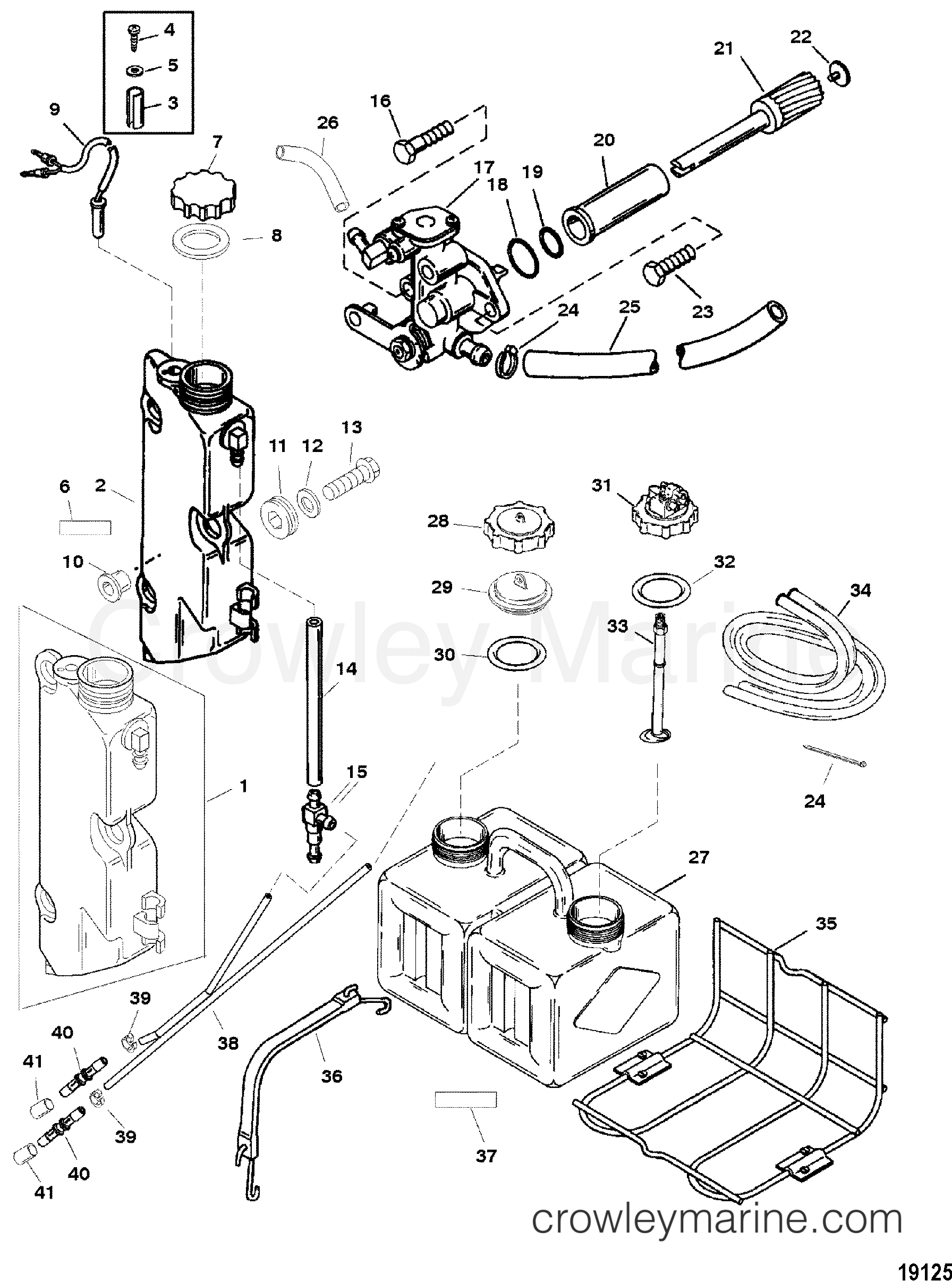 OIL INJECTION COMPONENTS 2000 Mercury Outboard 250 [XXL EFI SW