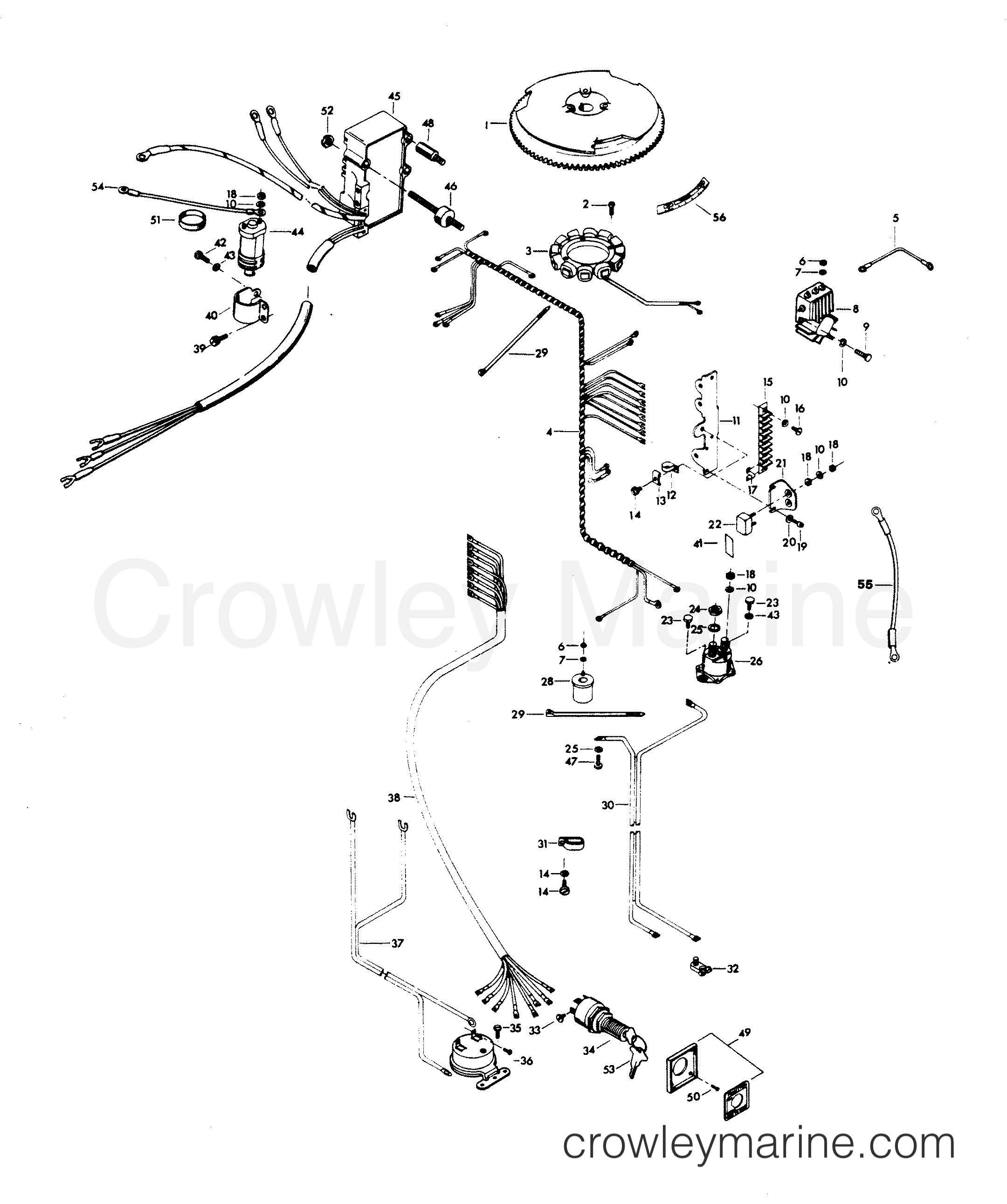 1981 Outboard 140 - H1408B81D - ELECTRICAL COMPONENTS
