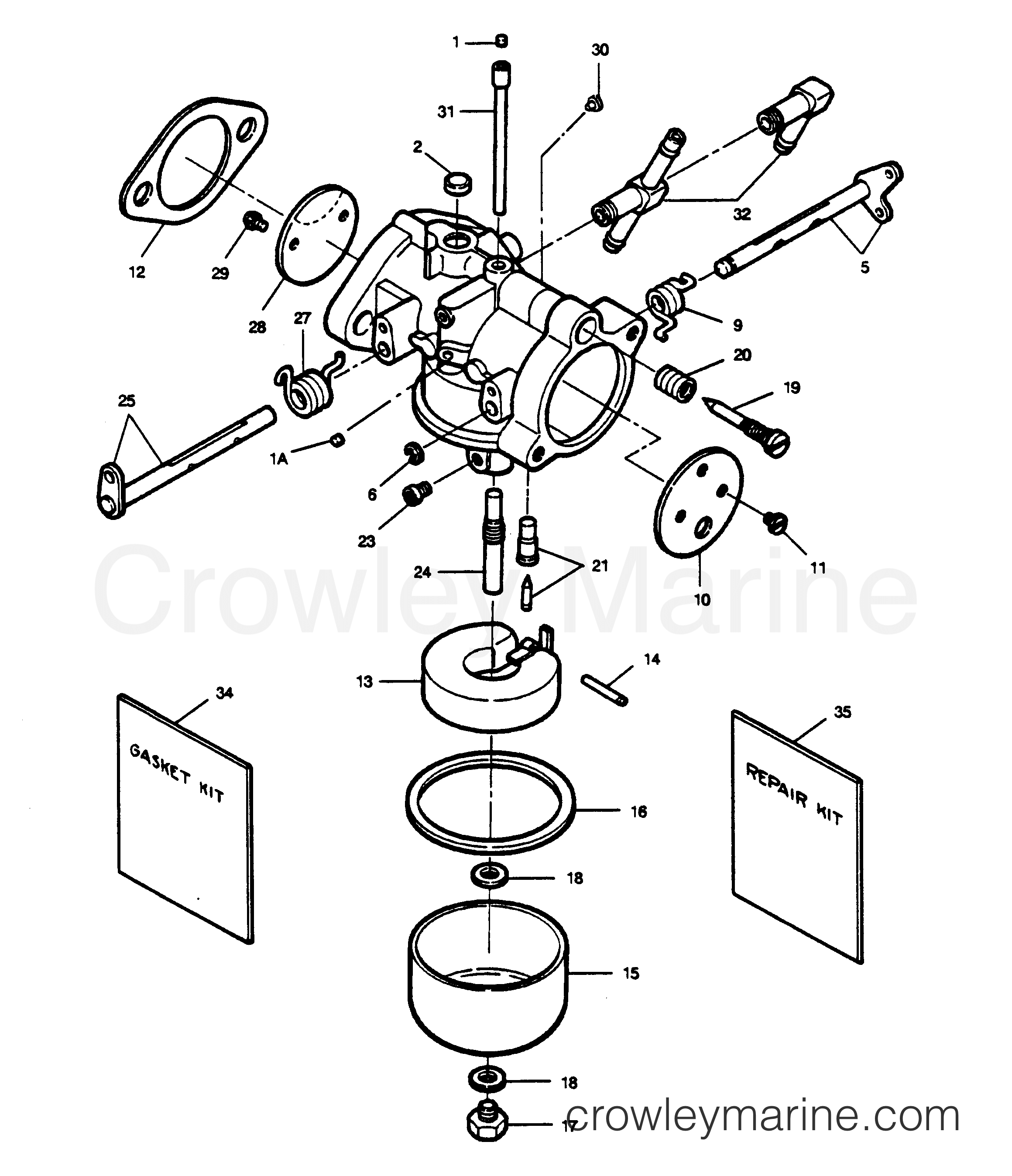1989 Outboard 85 - 856F9H [Force] - CARBURETOR