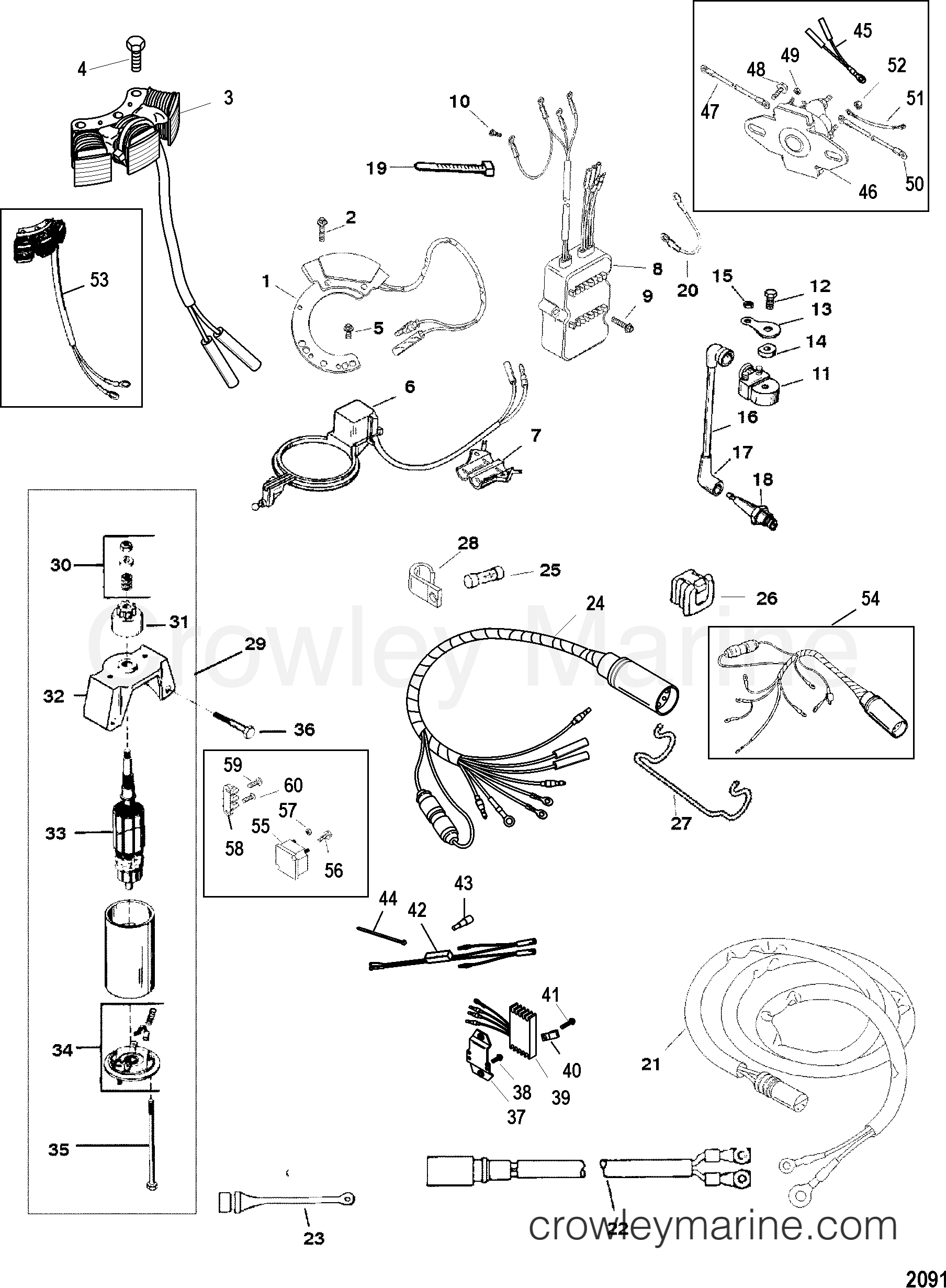 1999 Outboard 10 [MH/ALT] - 7010207HB - ELECTRICAL COMPONENTS