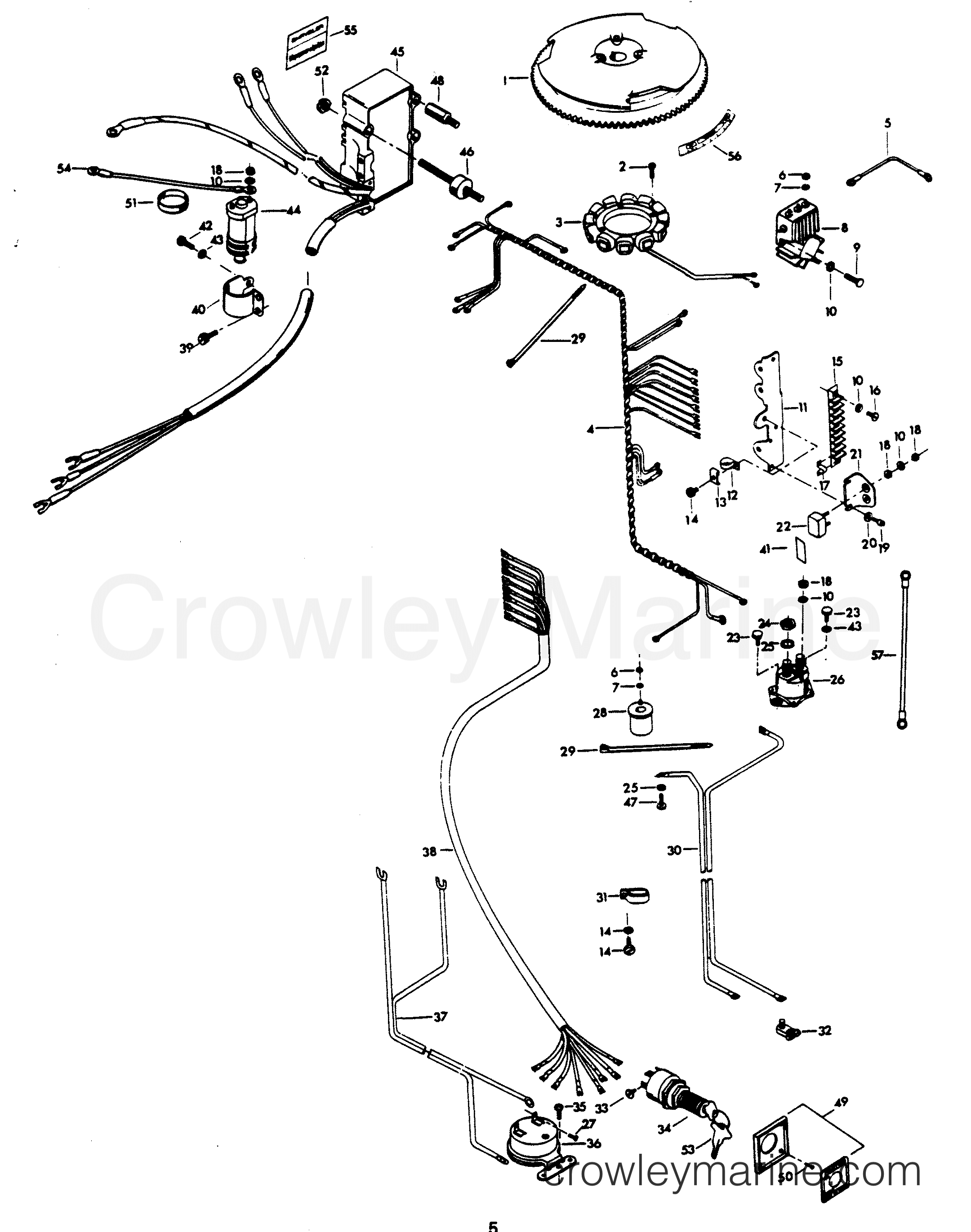 1979 Outboard 115 - H1151H79A - ELECTRICAL COMPONENTS