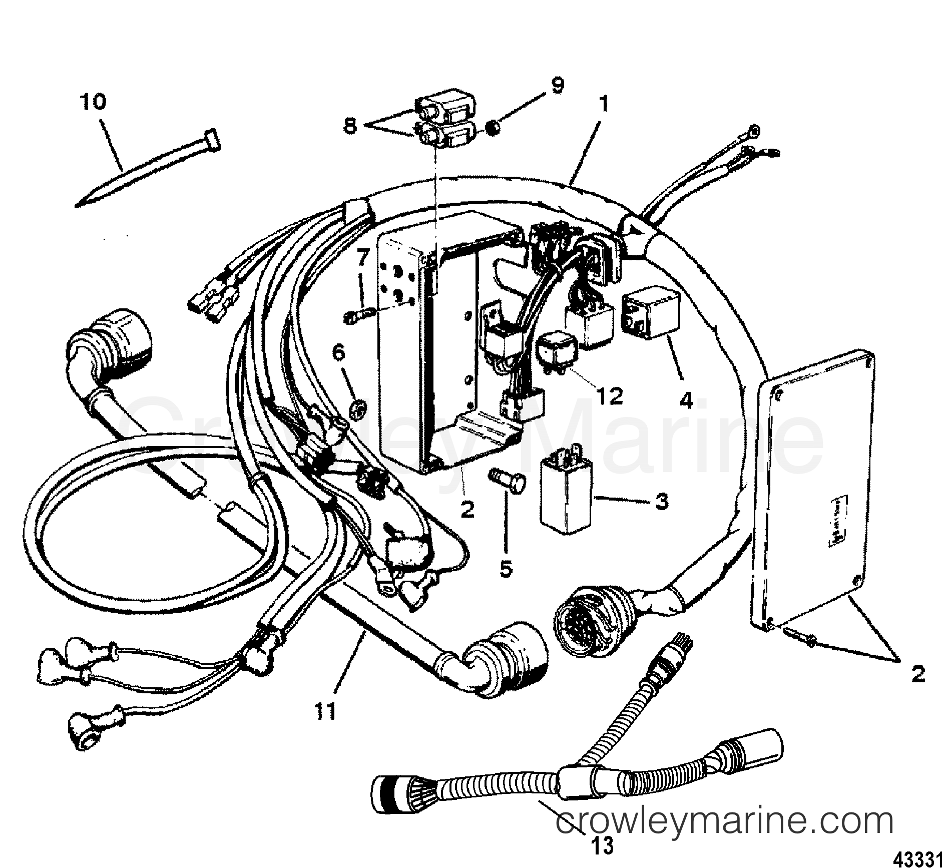 1998 Inboard Engine 642D [--] - 3C684BDLD - MOTOR HARNESS