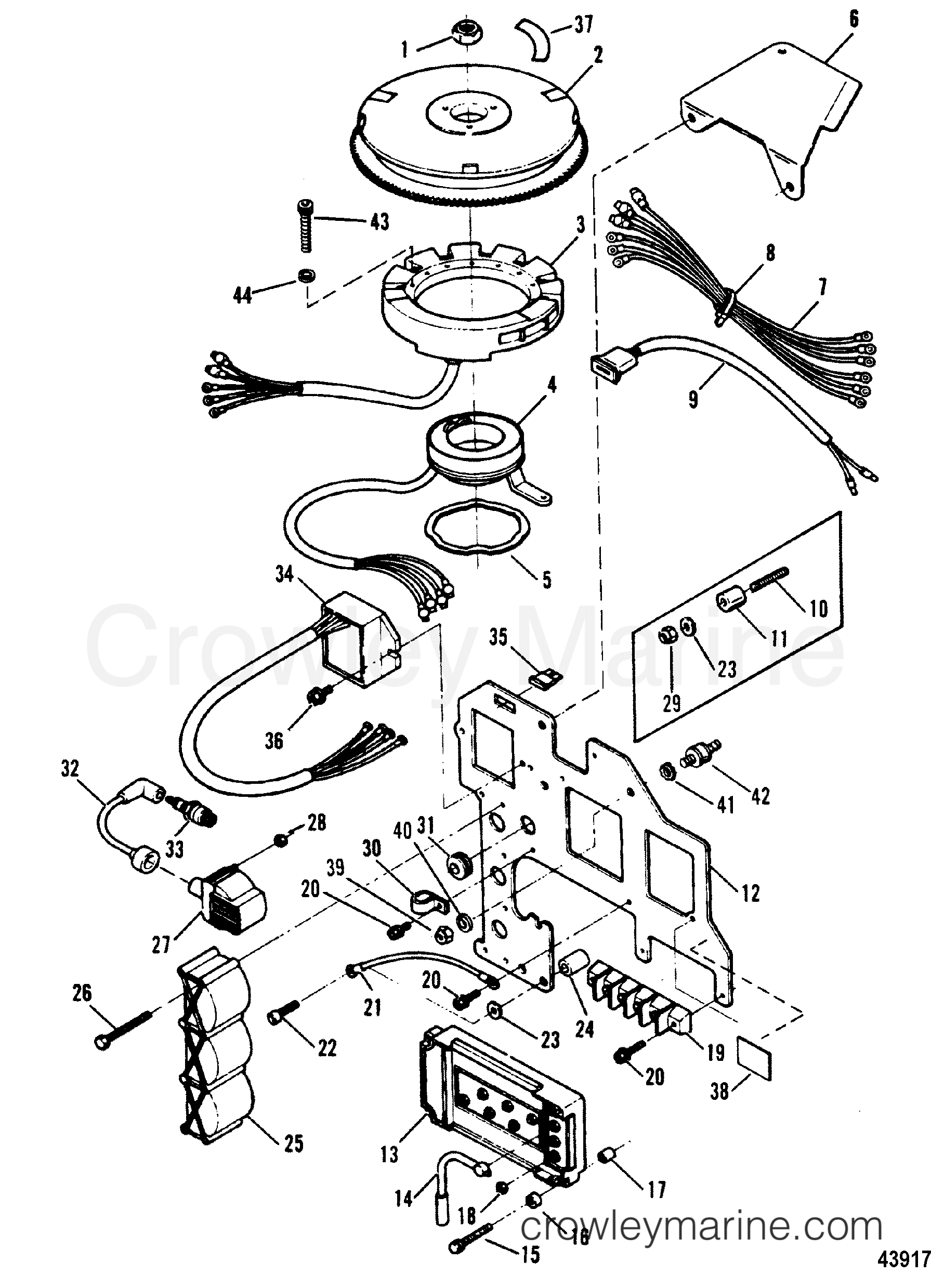 1991 Outboard 90 - H0906E91E [E] - IGNITION COMPONENTS(91H THRU 92C)