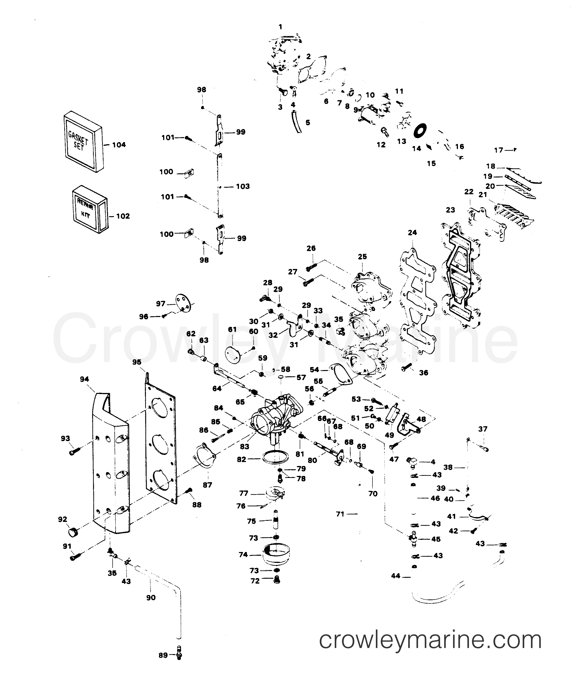 1982 Outboard 85 - 858B2E - CARBURETOR