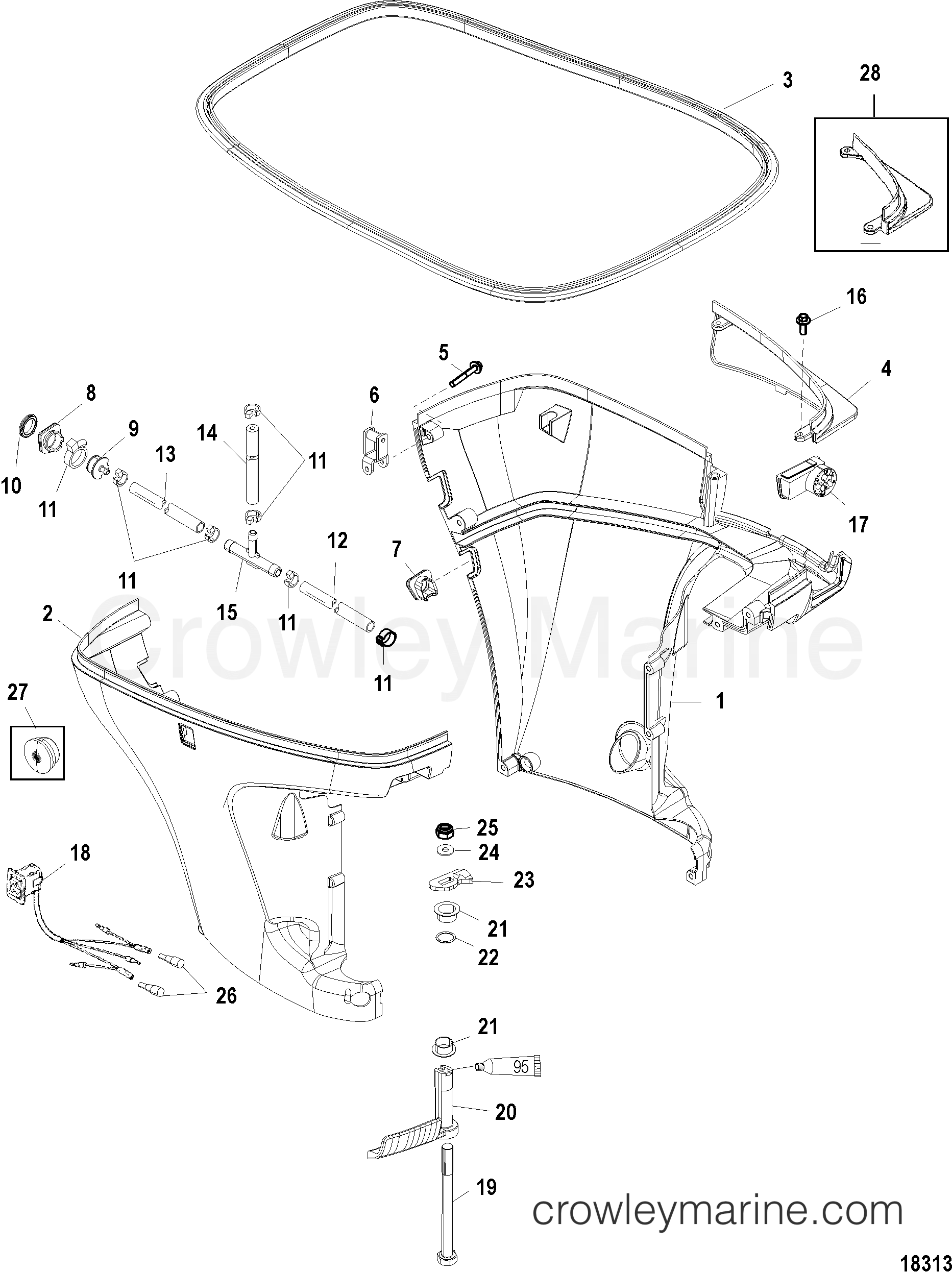 2002 Outboard 75 [ELPT 4] - 7F75412LR - BOTTOM COWL