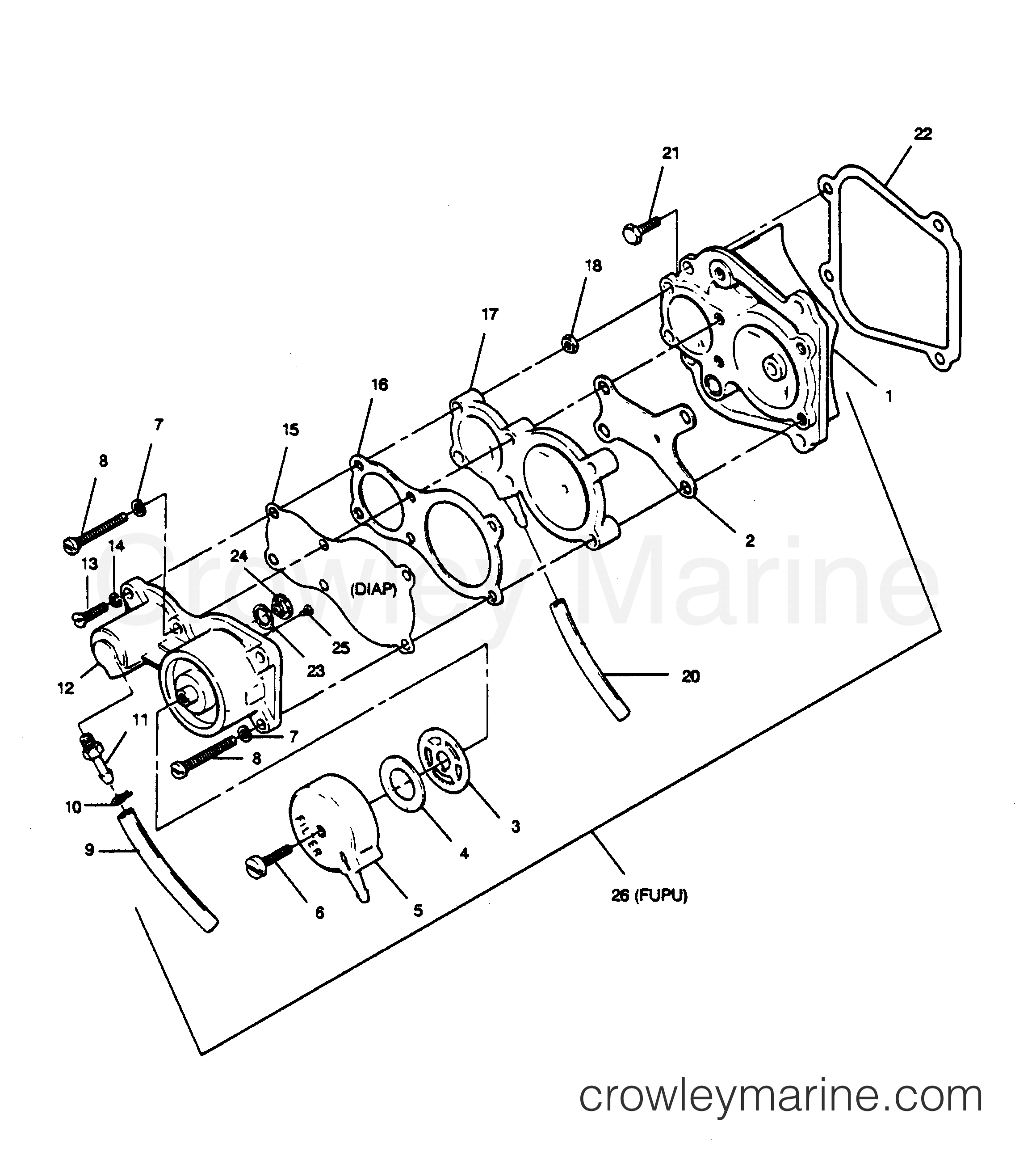 1989 Outboard 85 - 856A9H [Force] - FUEL PUMP