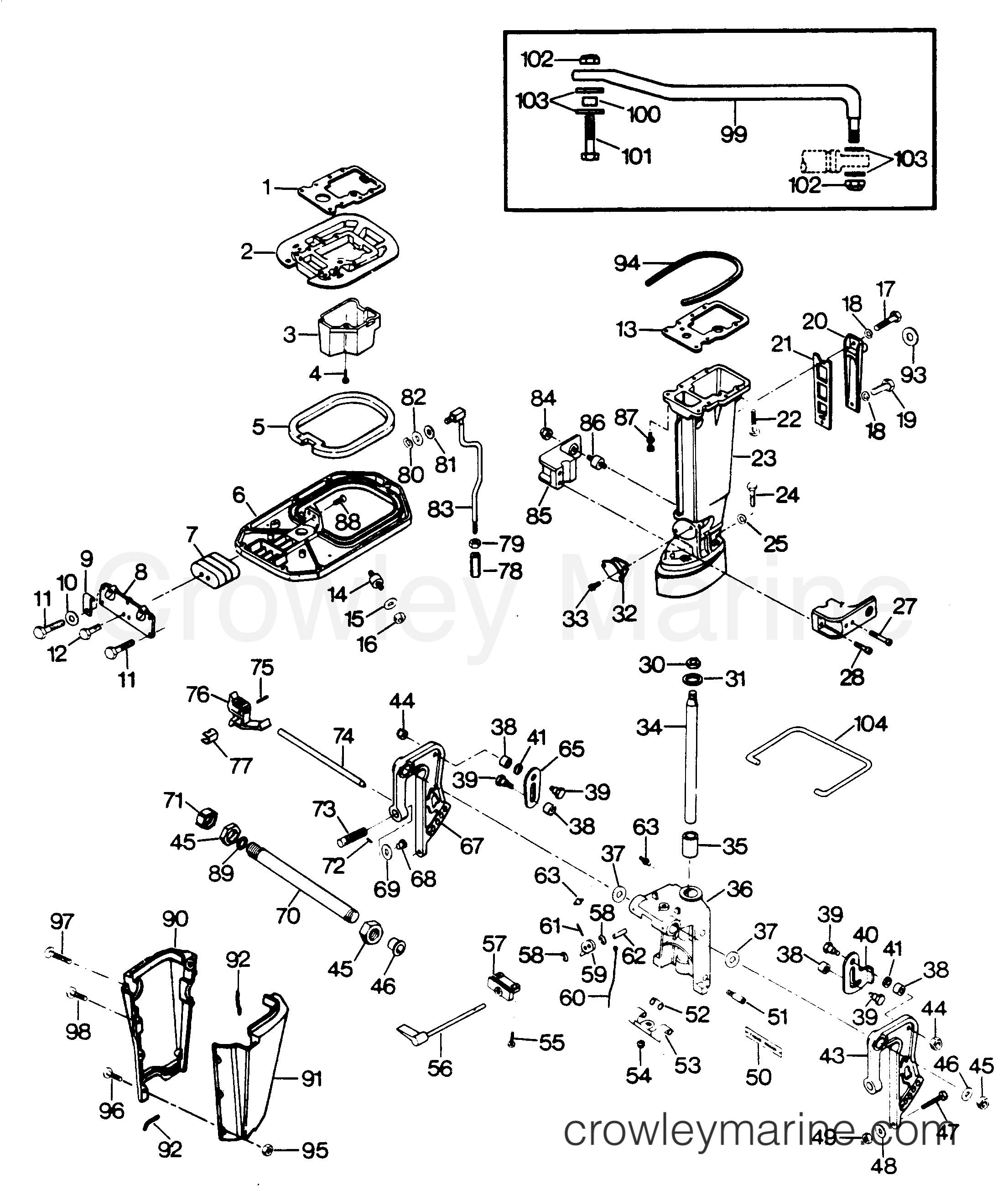 1986 Outboard 50 - 507FC6A [Force] - MOTOR LEG
