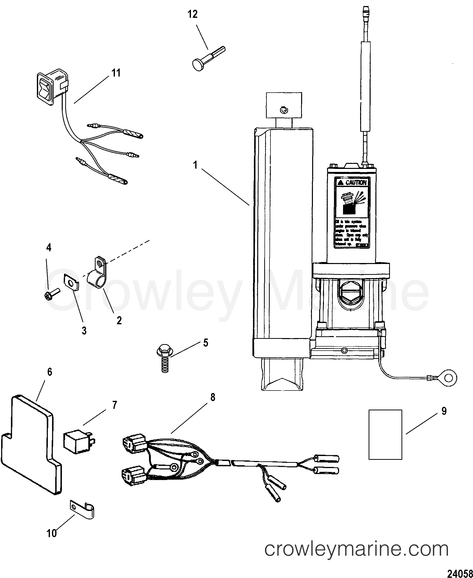 POWER TRIM KIT(854472A 3) Various Years Rigging Trim / Tilt / Lift