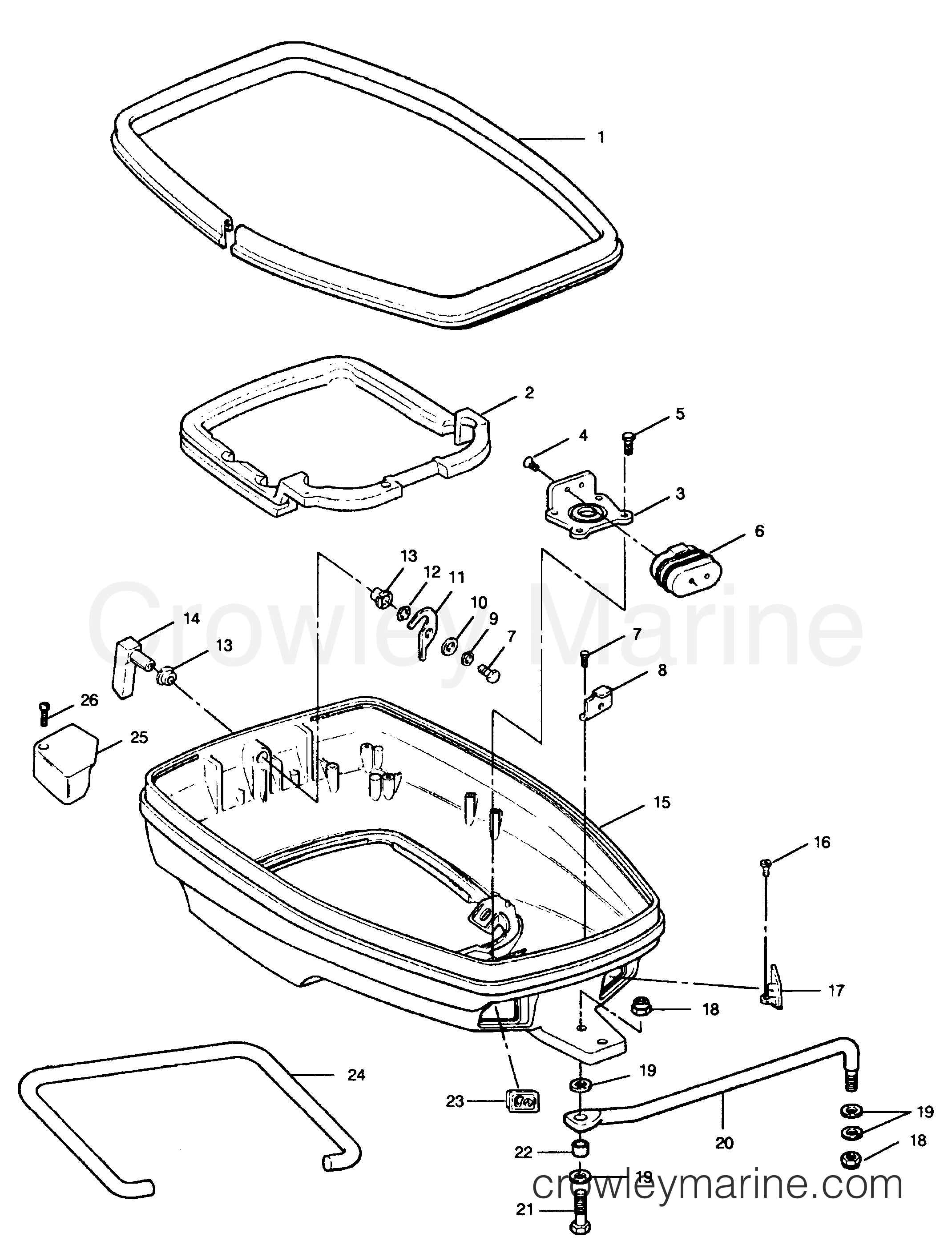 1989 Outboard 25 - 256F9B [Force] - SUPPORT PLATE