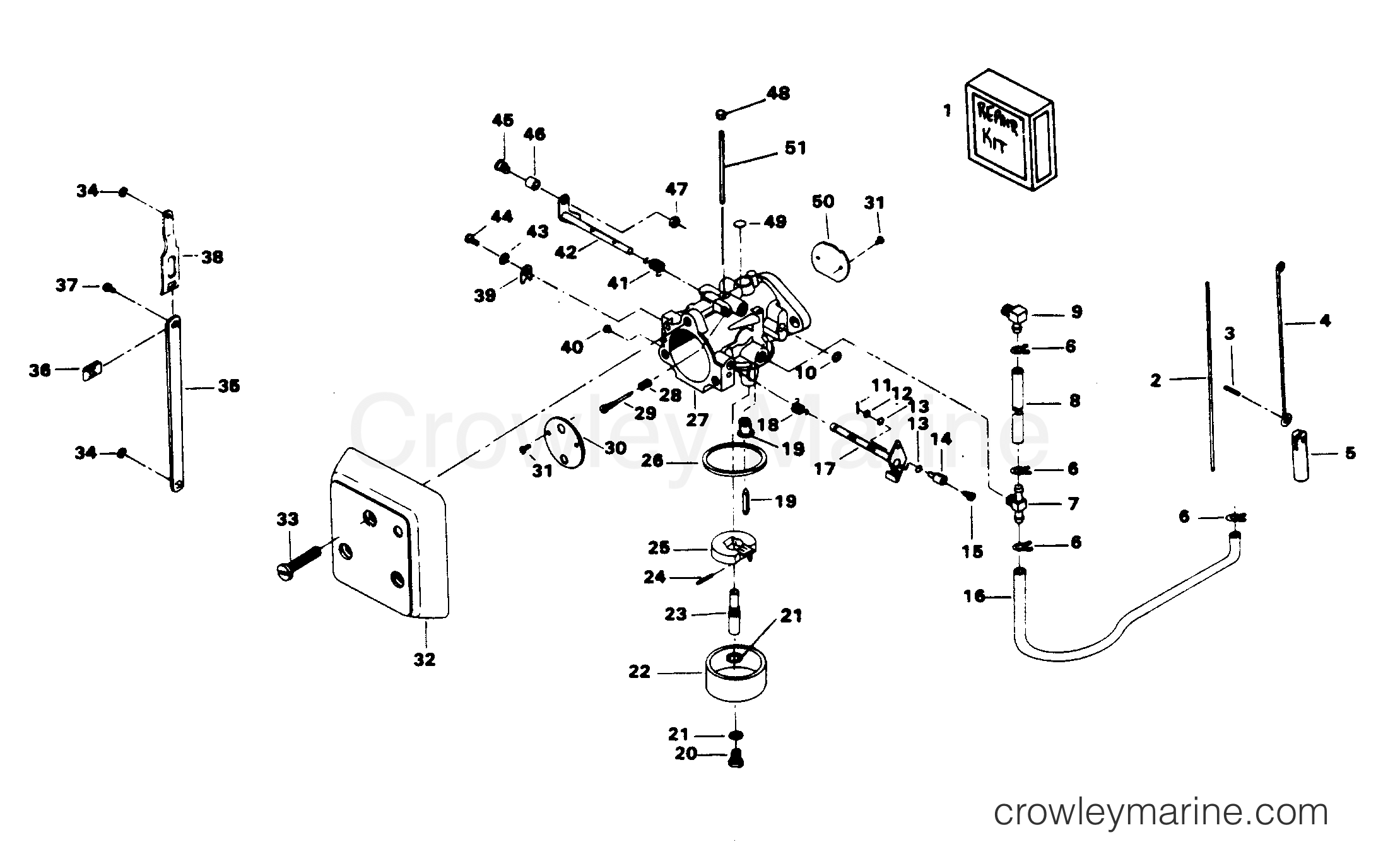 1985 Outboard 125 - 1258FC5A [Force] - CARBURETOR