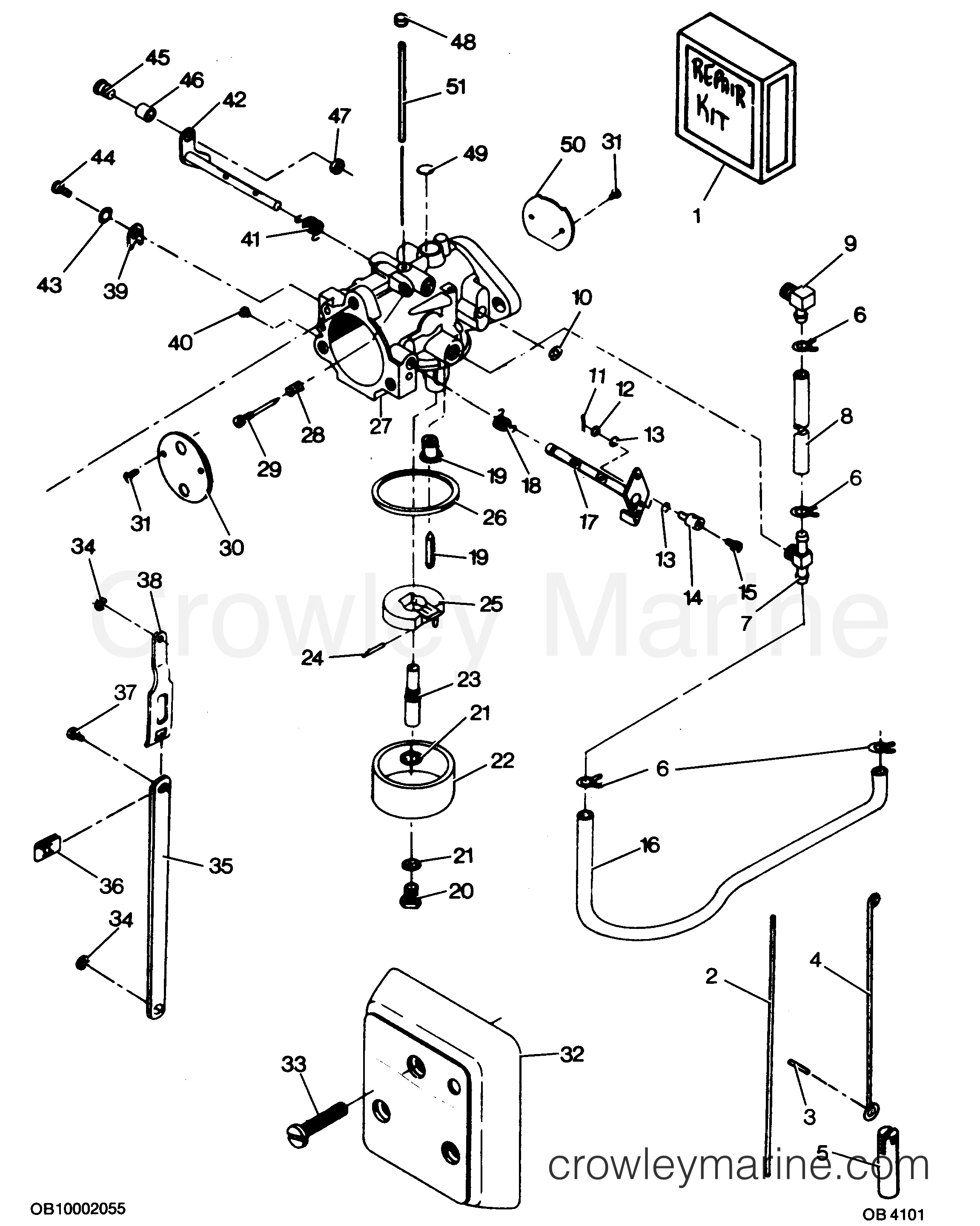 1987 Outboard 125 - 1258F7A [Force] - CARBURETOR