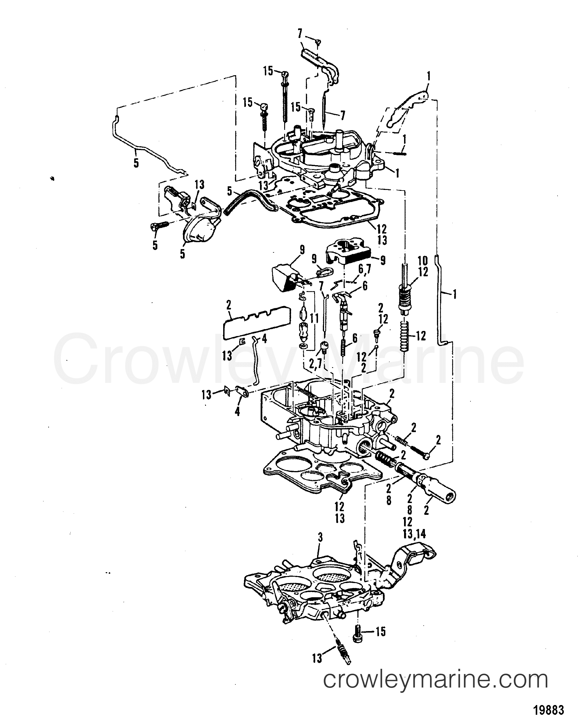 1981 Inboard Engine 260 - 3261982 - CARBURETOR(230)