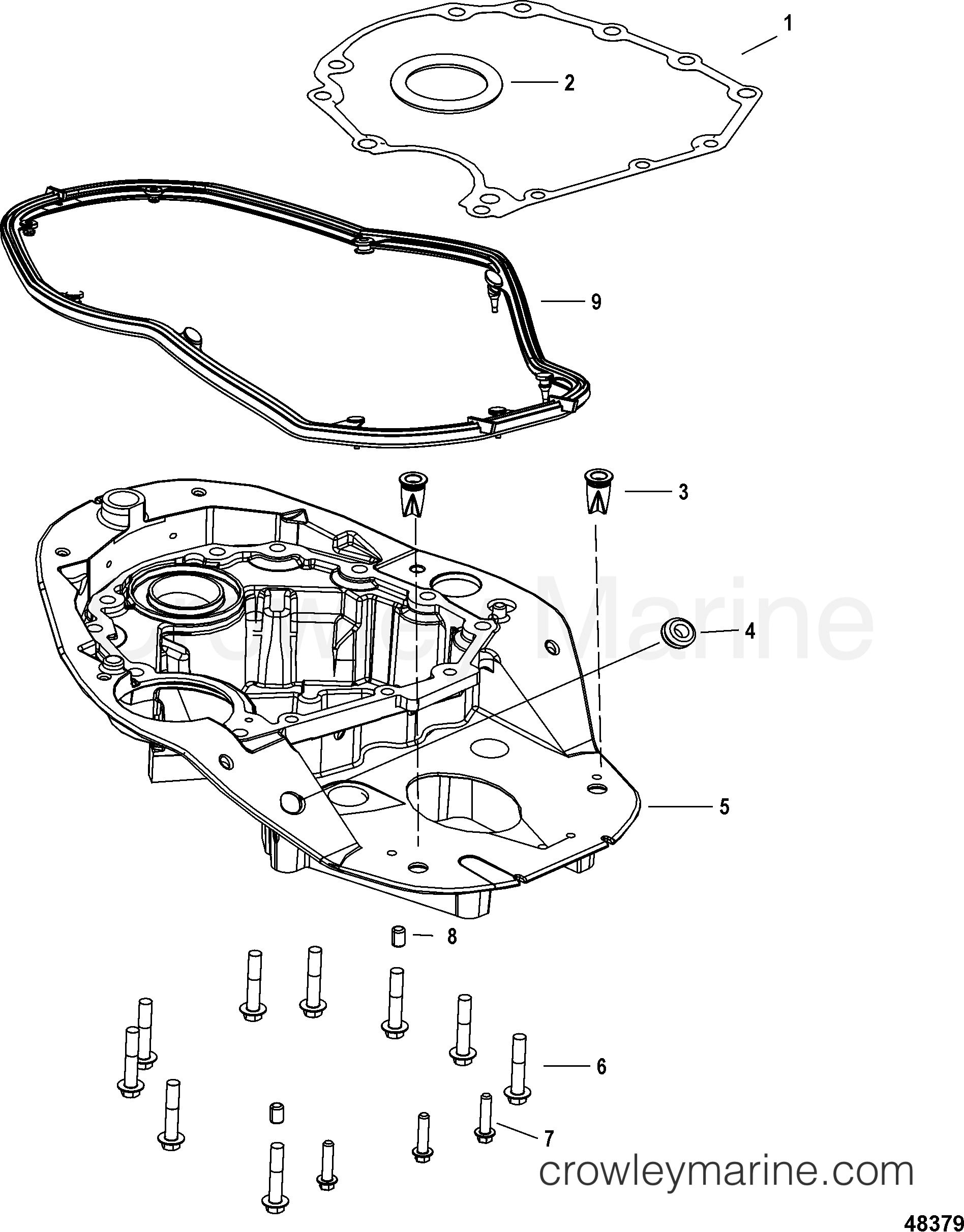 Serial Range Outboard 150 (4-Stroke) - 1B905505 & Up - ADAPTOR PLATE