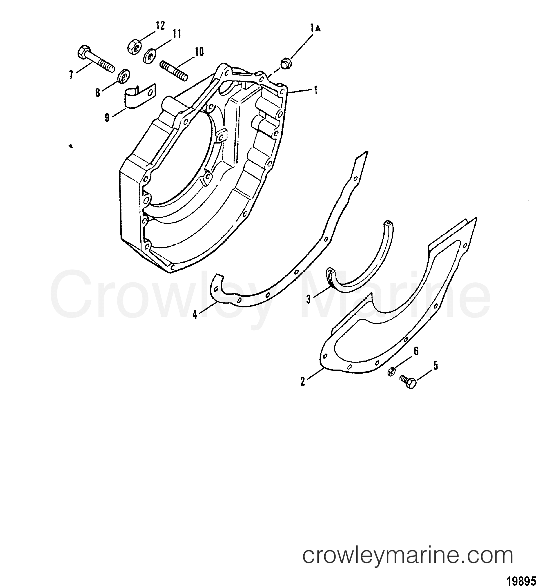 1981 Inboard Engine 260 - 3260195 - FLYWHEEL HOUSING