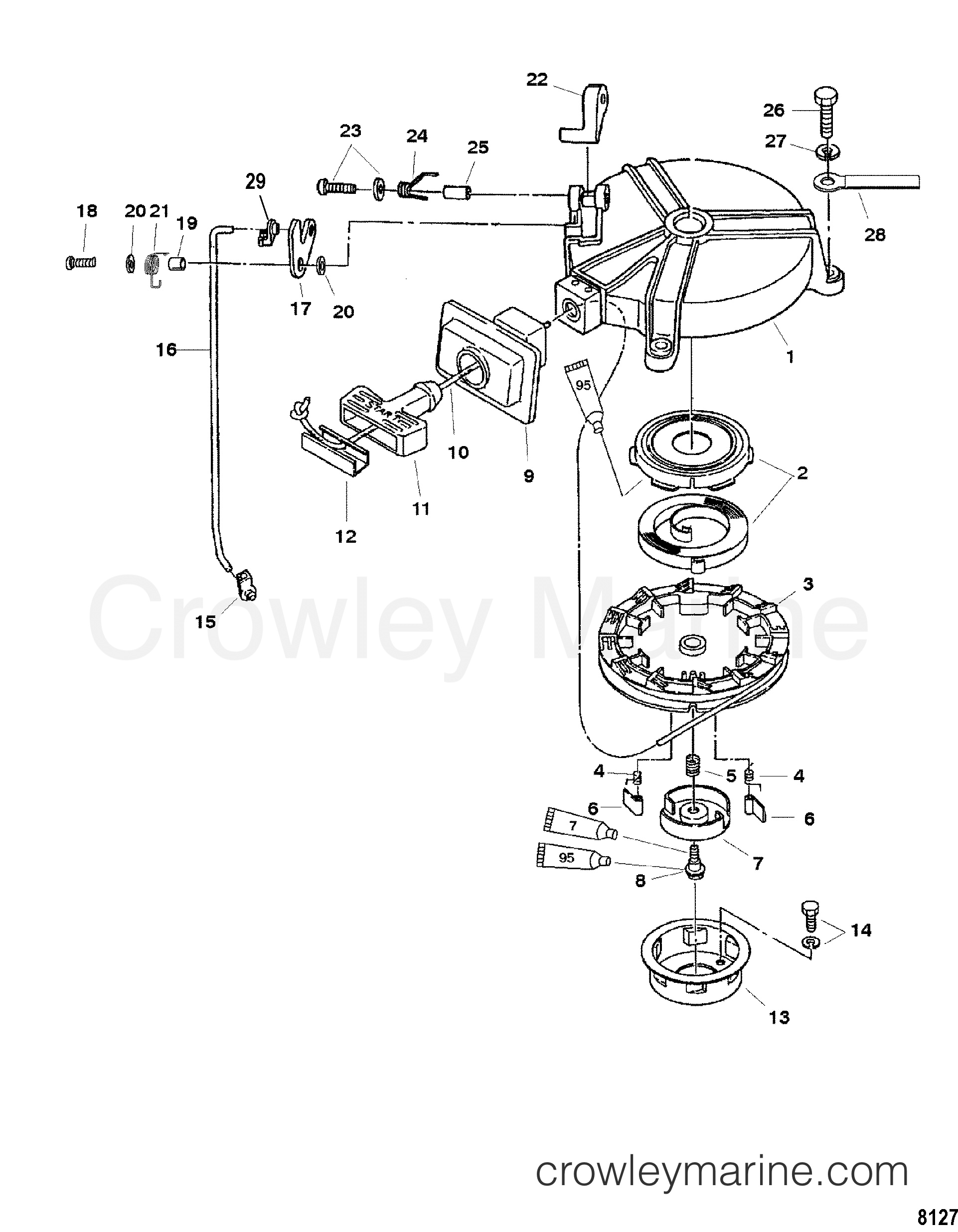 2001 Outboard 4 [ML 4] - 7F04211KL - RECOIL STARTER