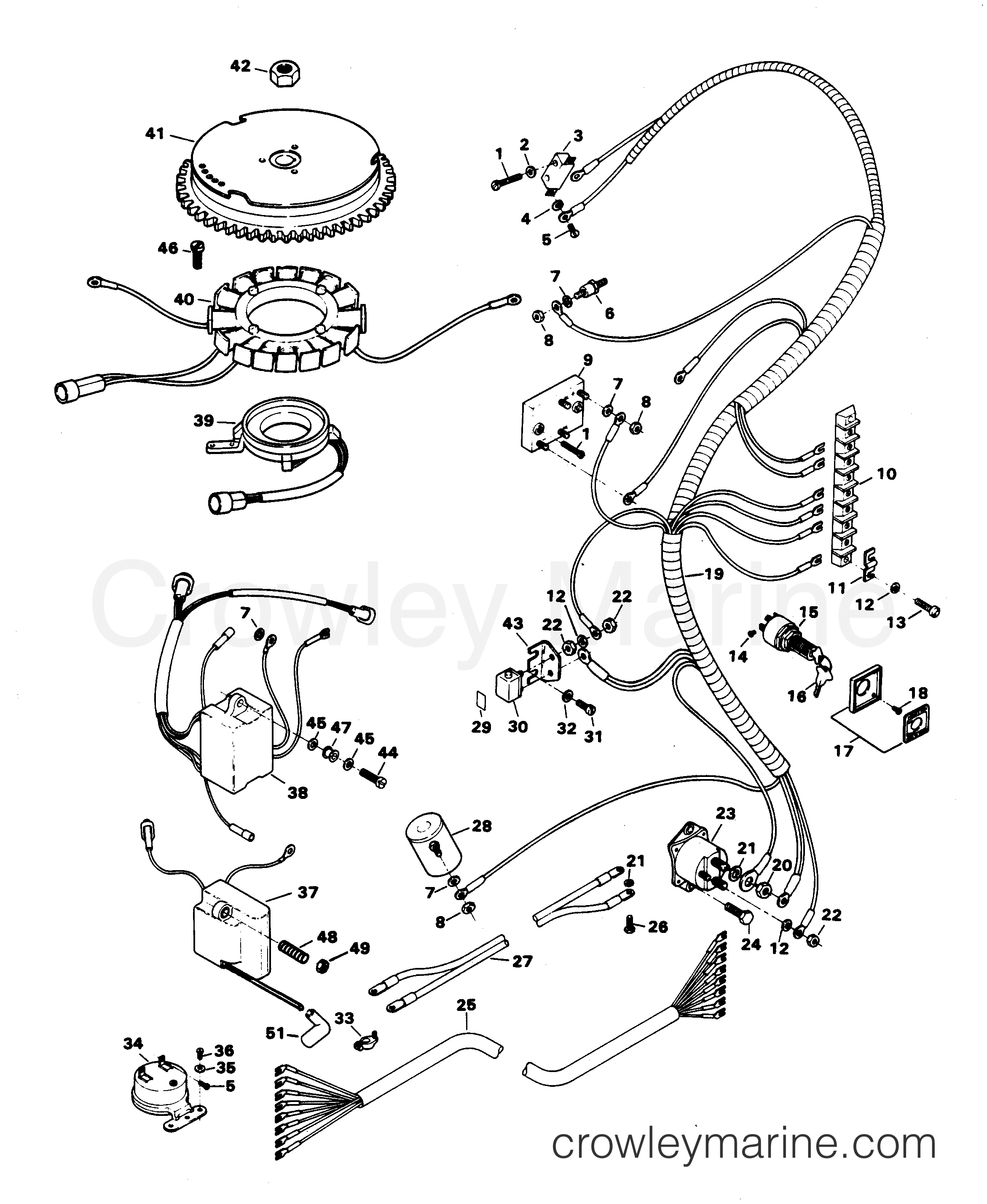 1982 Outboard 55 - 559H2P - ELECTRICAL COMPONENTS