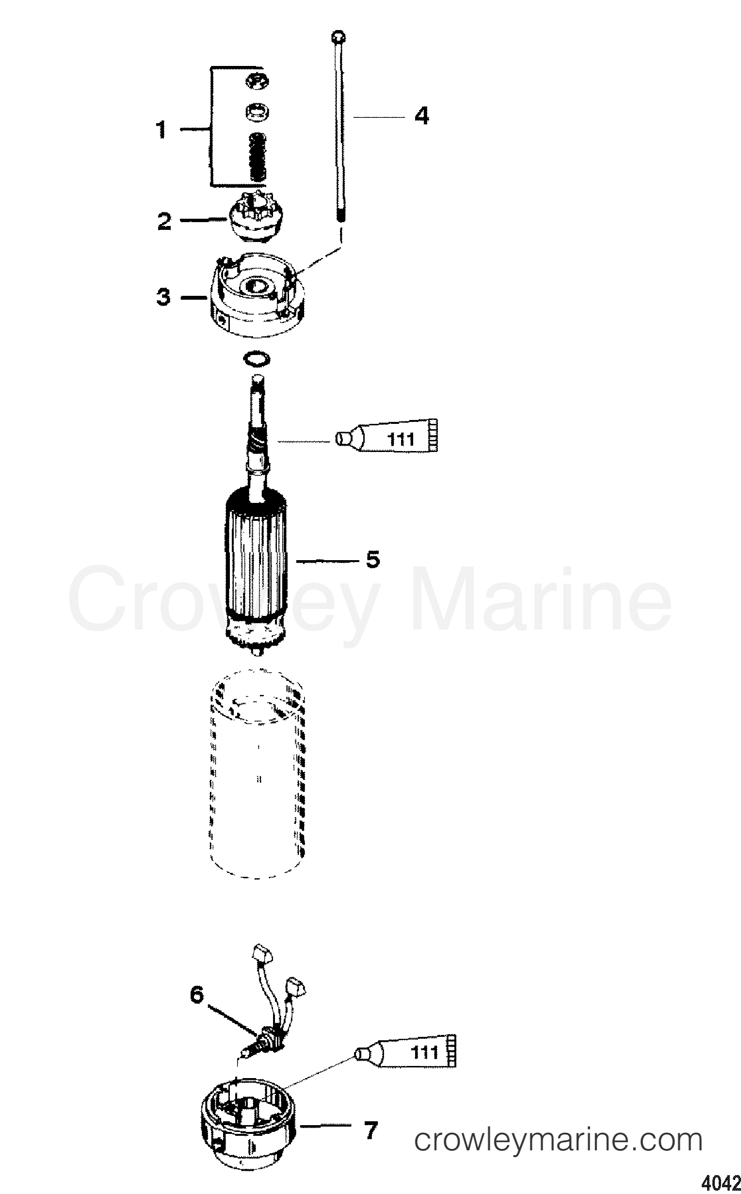 2004 Outboard 125 [ELPTO] - 71254124B - STARTER MOTOR