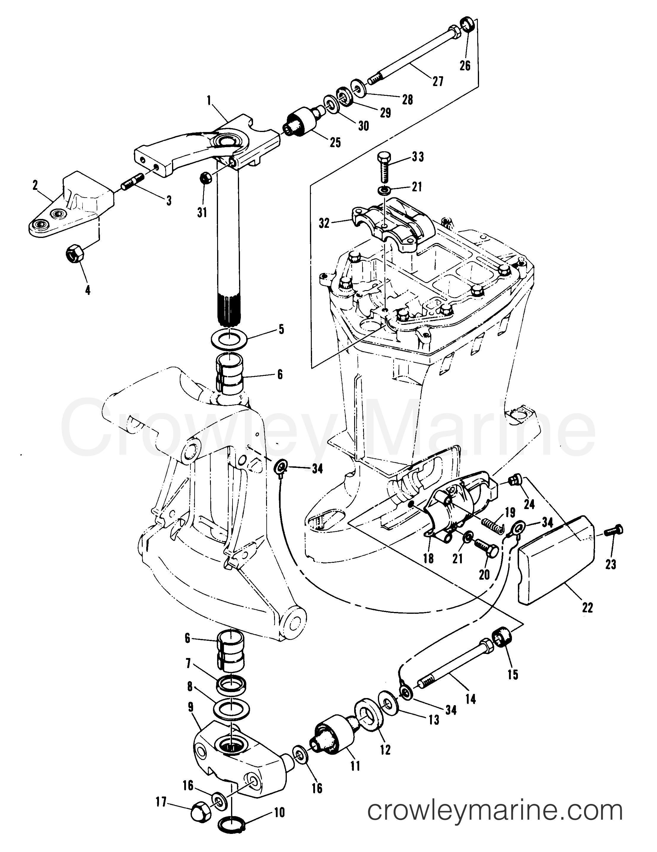 1982 Outboard 60 [EL] - 7060522 - MOUNTING SYSTEM