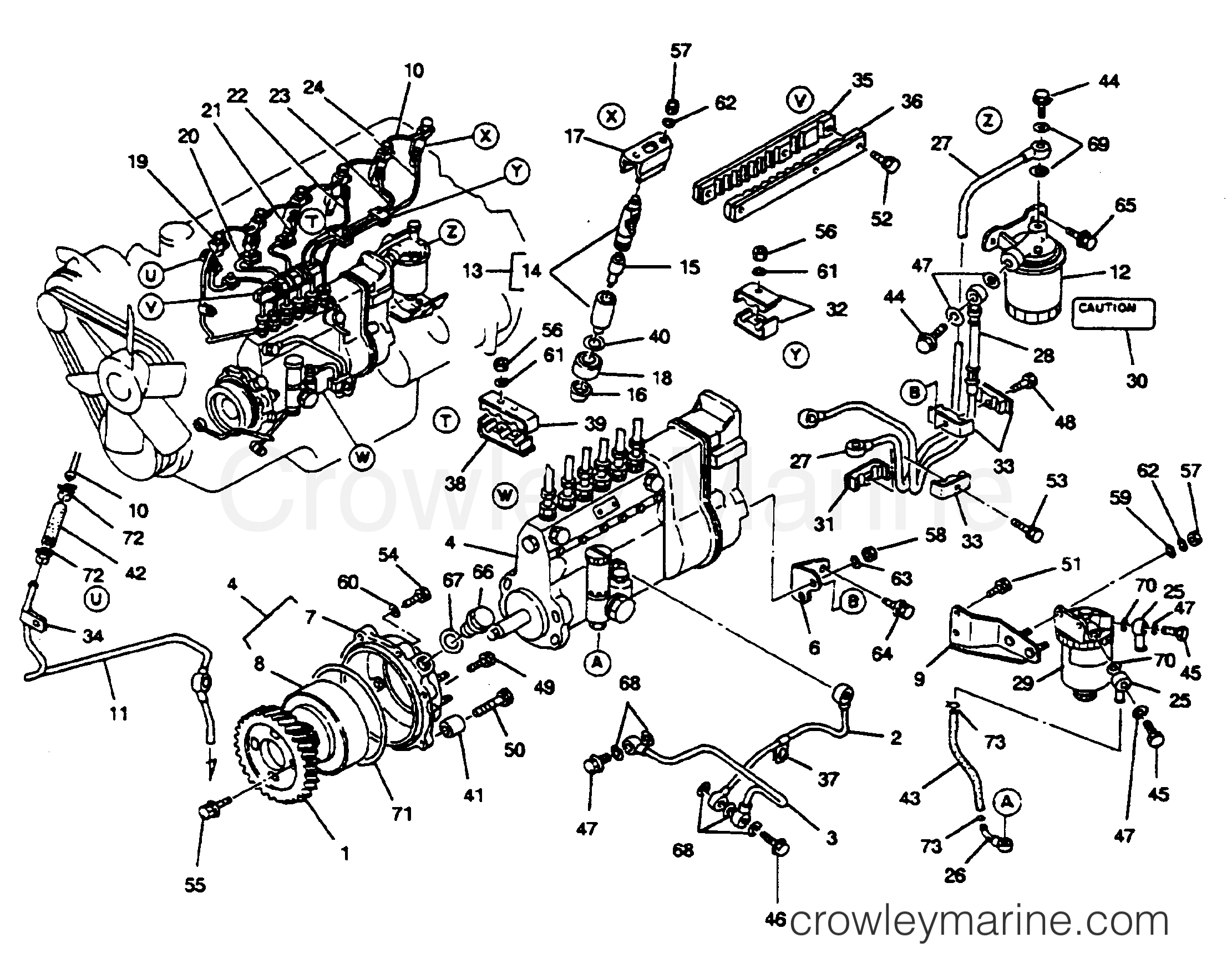 1990 Inboard Engine 5.8LD - 35822C9CS - FUEL SYSTEM