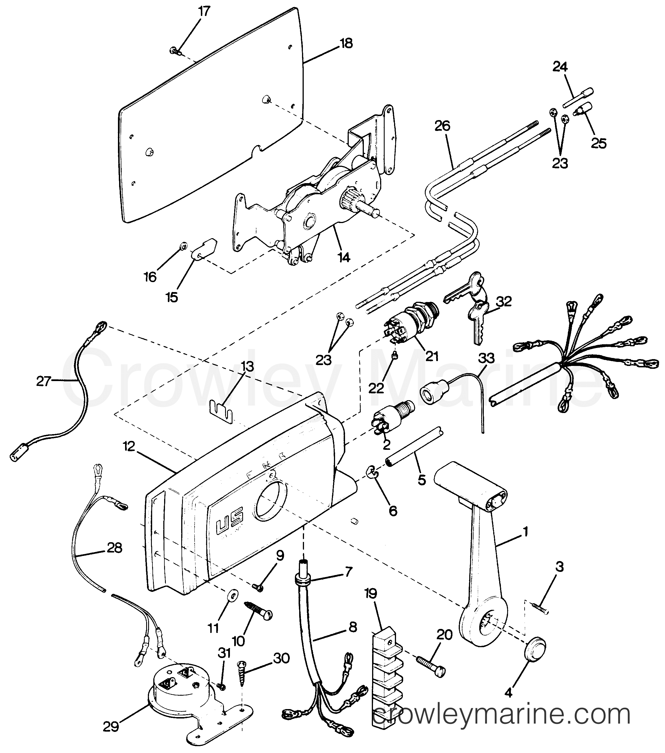 1988 Outboard 50 - 507Y8A [Force] - REMOTE CONTROL