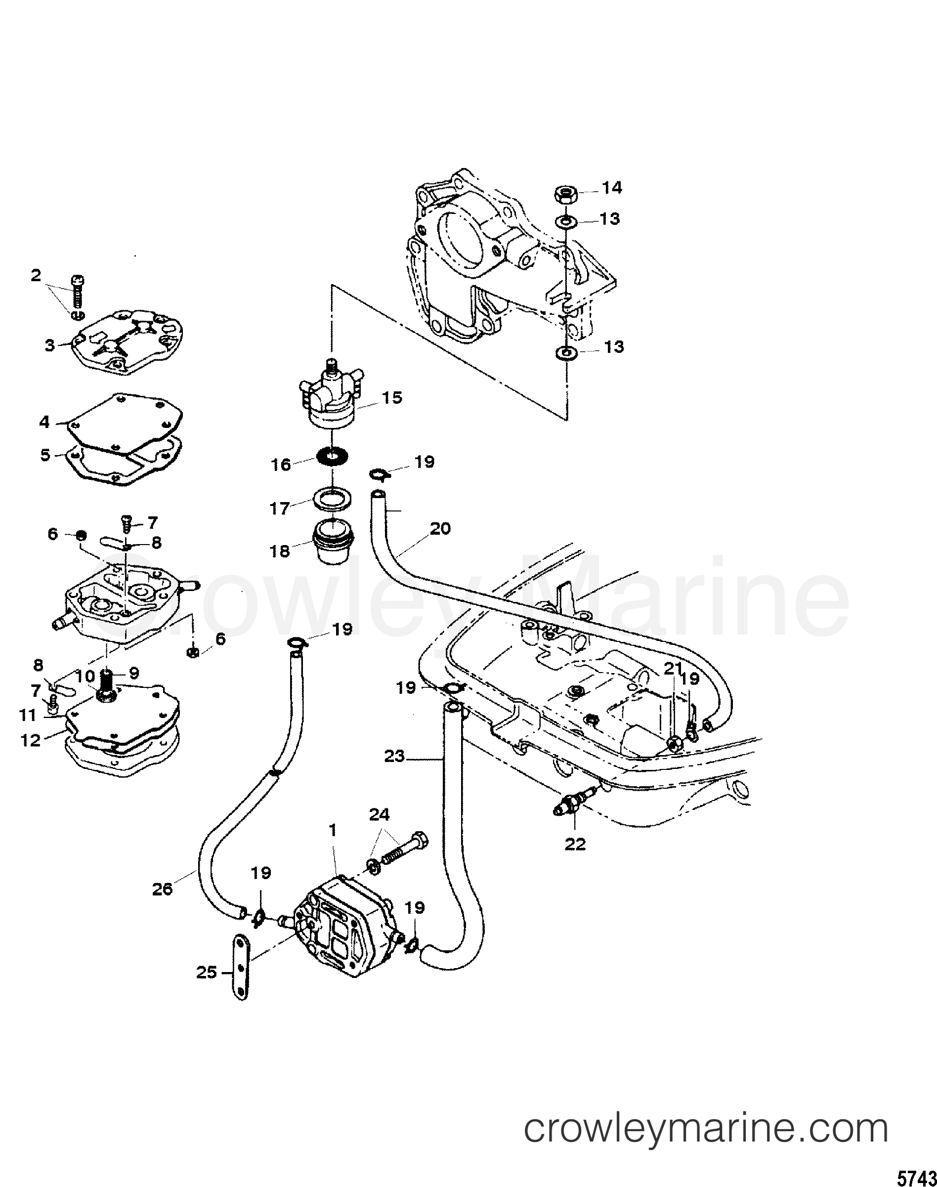 FUEL PUMP 2004 Outboard 30 EMLH 1030A11CL Crowley Marine fuel-pump-2004-outboard-30-emlh-1030a11cl-crowley-marine