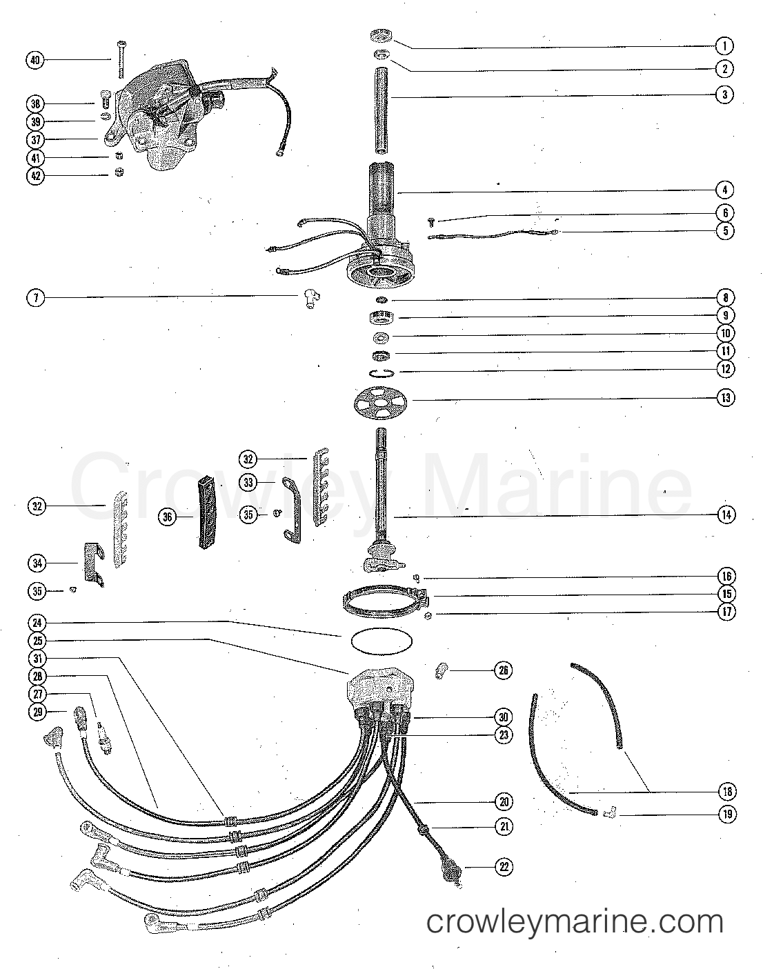 DISTRIBUTOR HOUSING AND ROTOR Serial Range Outboard 1350 2839369 THRU
