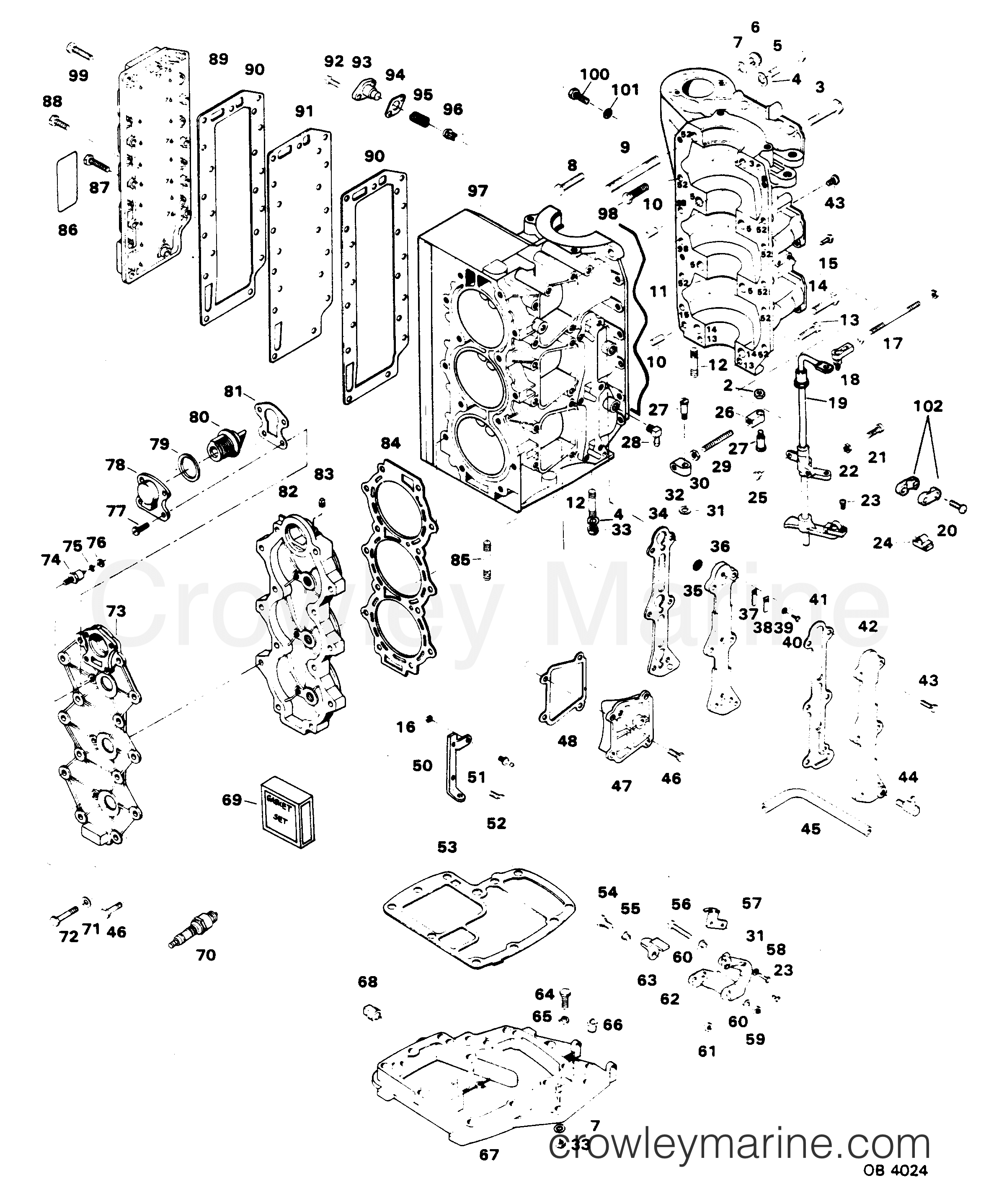 1984 Outboard 85 - 856FC4A [Force] - POWERHEAD