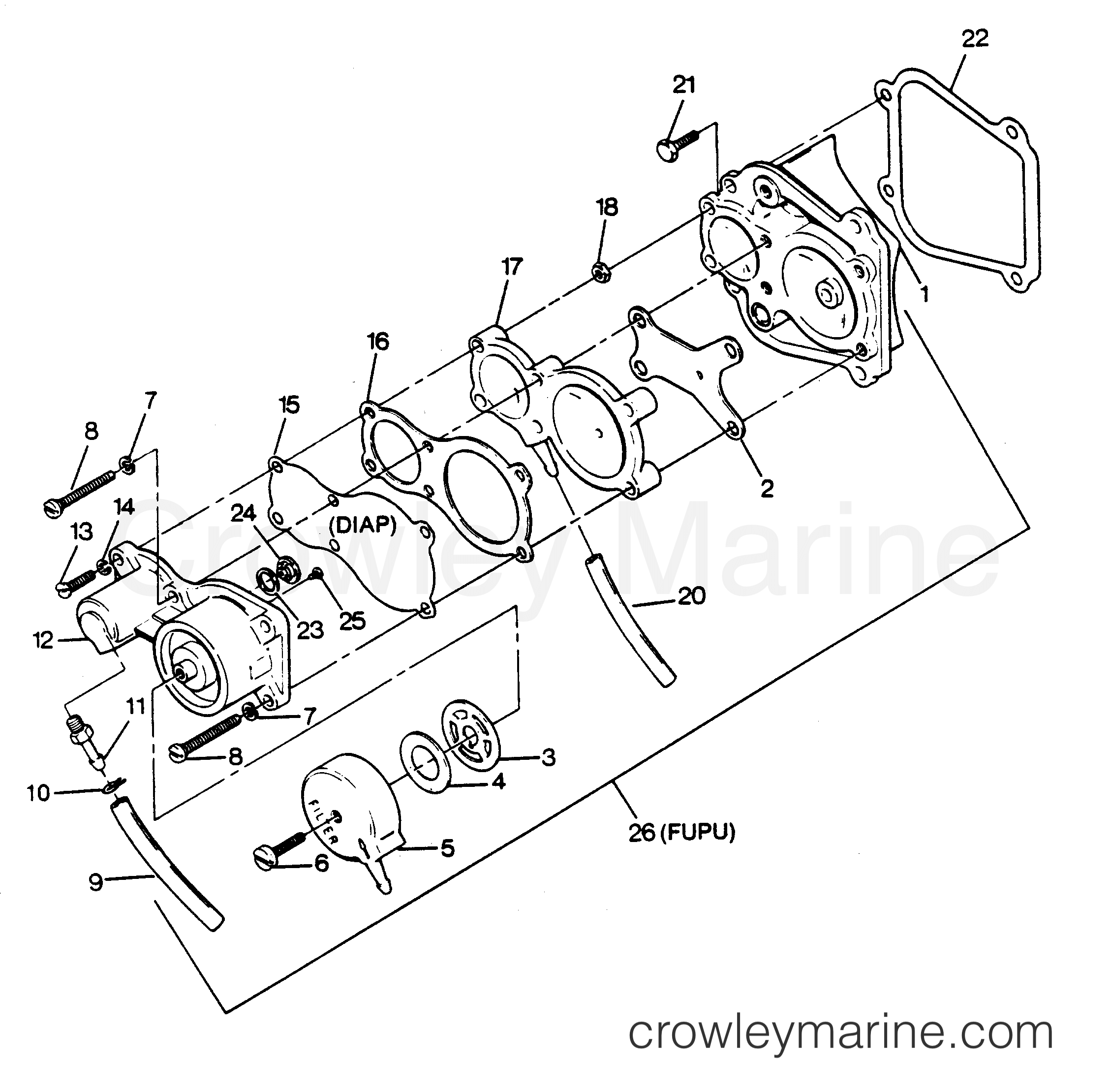 1988 Outboard 85 - 856X8B [Force] - FUEL PUMP