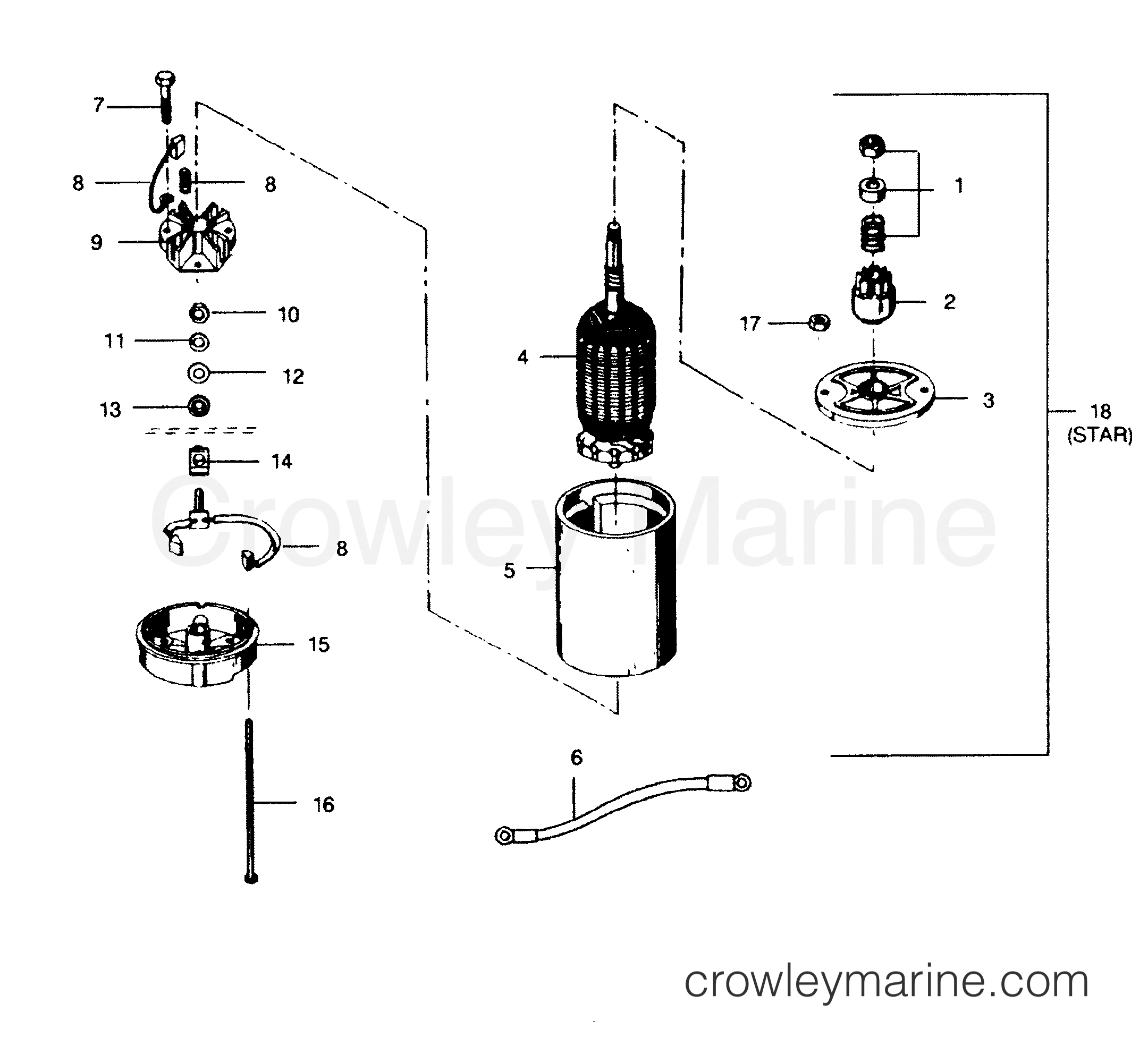 1991 Outboard 50 - 507A91Z [Force] - ELECTRIC STARTER
