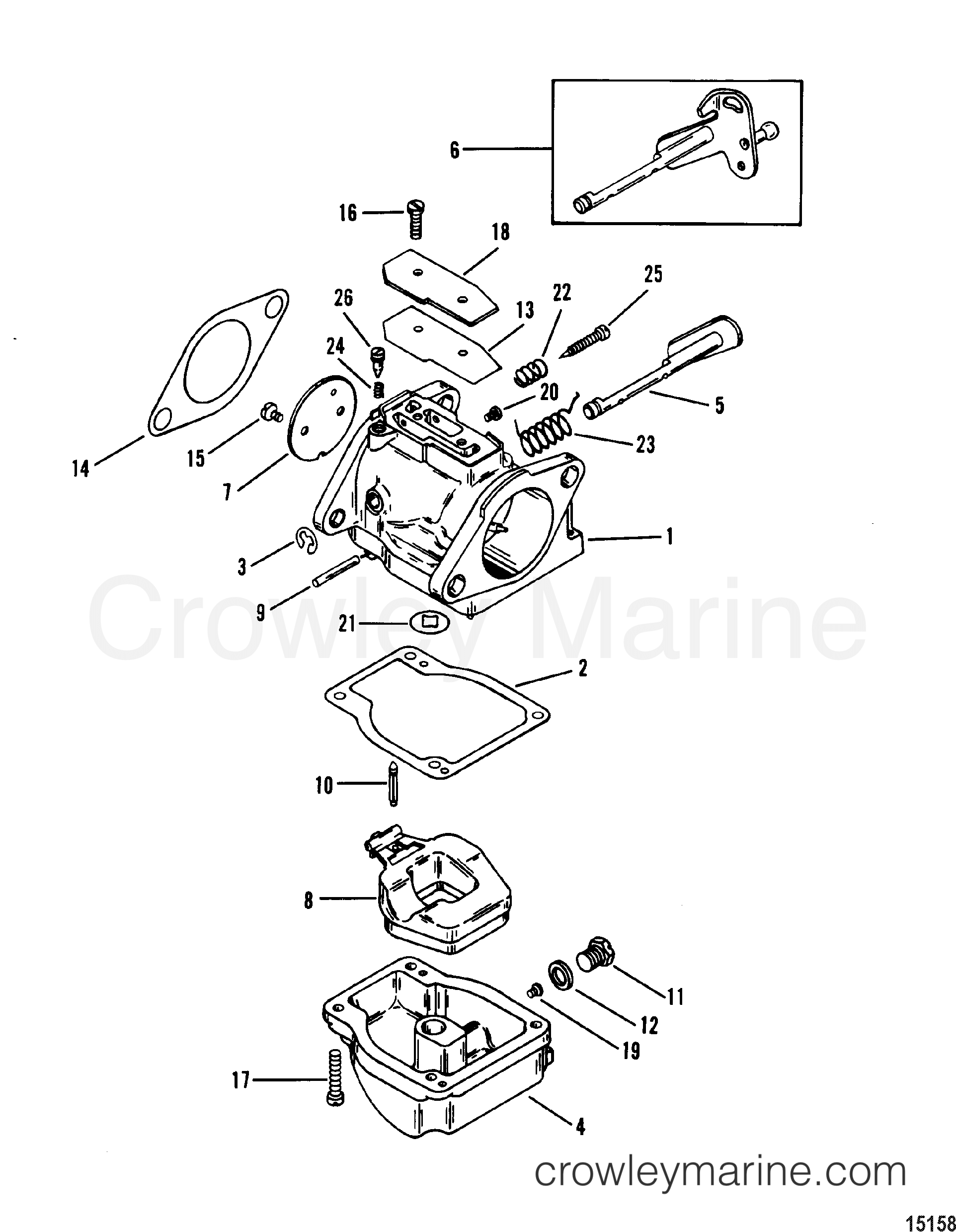 1992 Outboard 75 [ELHPTO] - 7075411AD - CARBURETOR