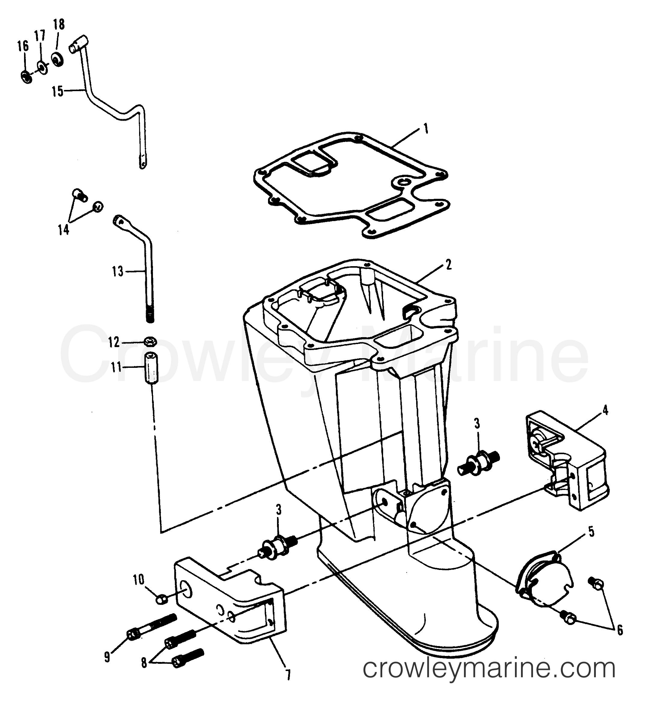Serial Range Outboard 40 [1992-1994] - 1992-C [Force] - DRIVESHAFT HOUSING
