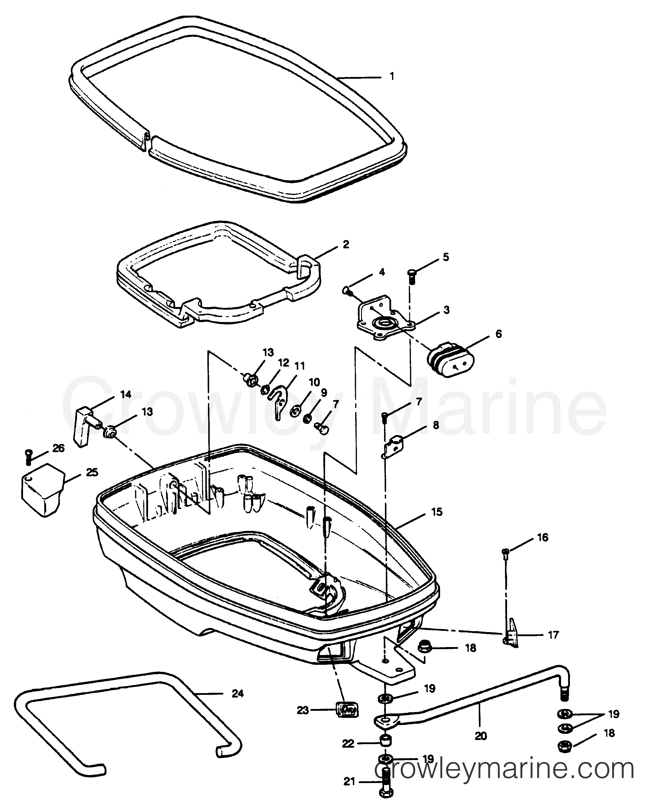 1989 Outboard 35 - 357F9C [Force] - SUPPORT PLATE