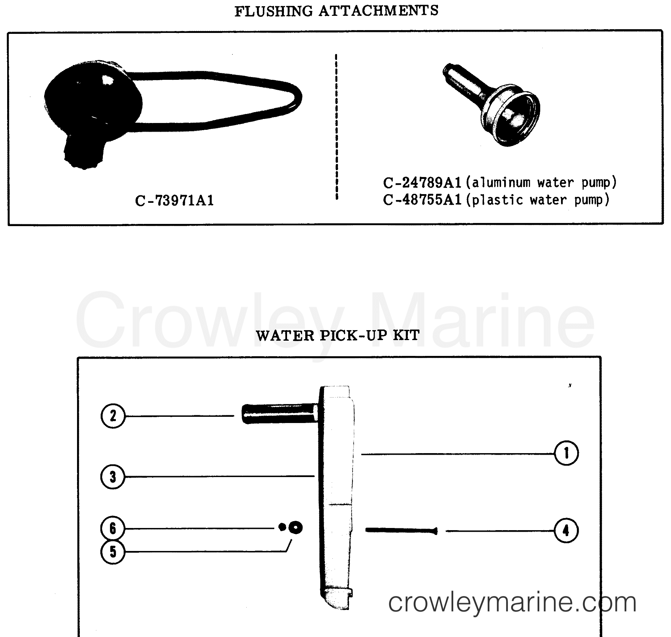 Various Years Rigging Exhaust / Cooling Systems and Extension Kits - MC MISCELLANEOUS (1985 AND BELOW) - FLUSHING ATTACHMENTS