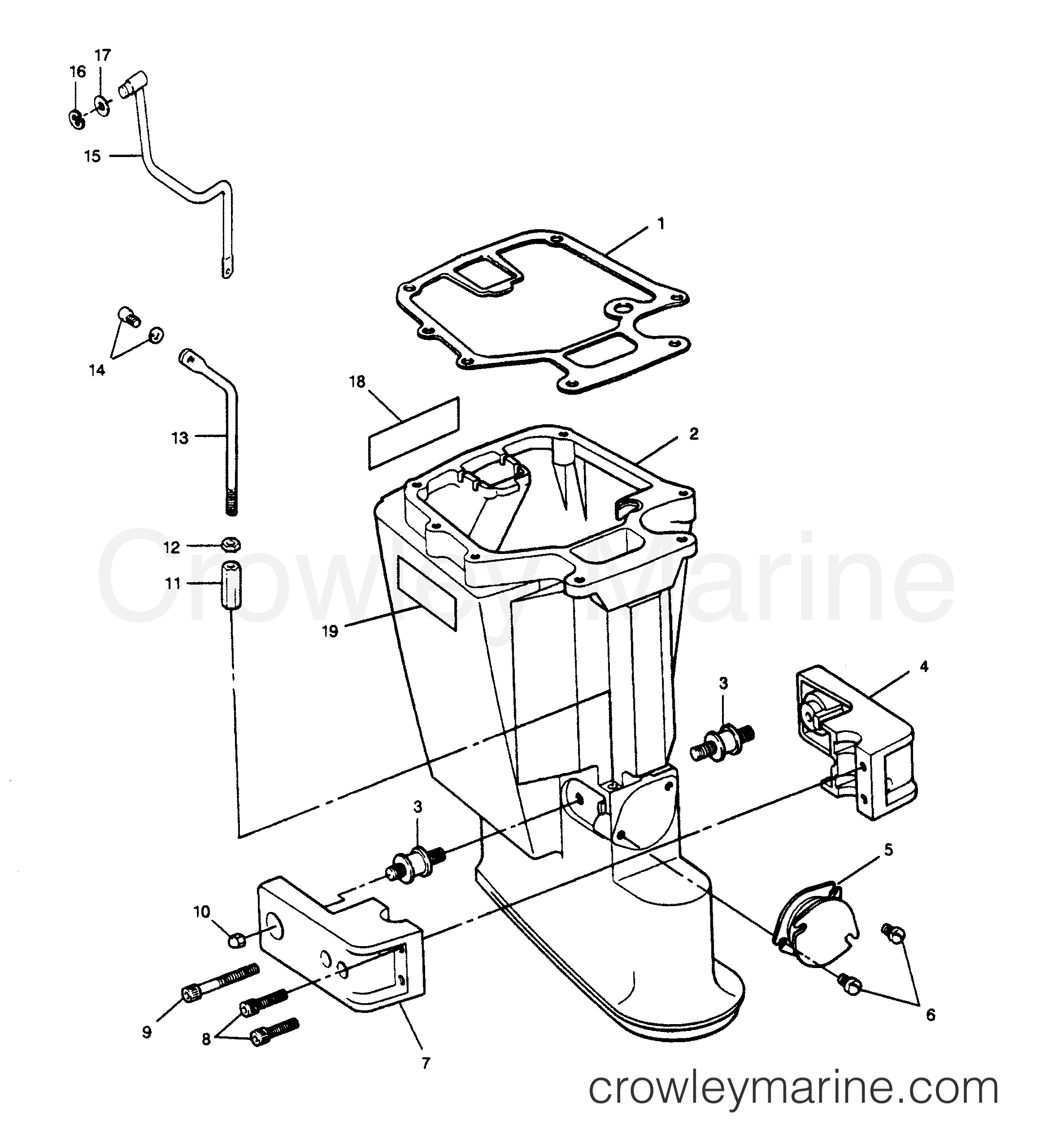 1990 Outboard 50 - 507A90D [Force] - MOTOR LEG
