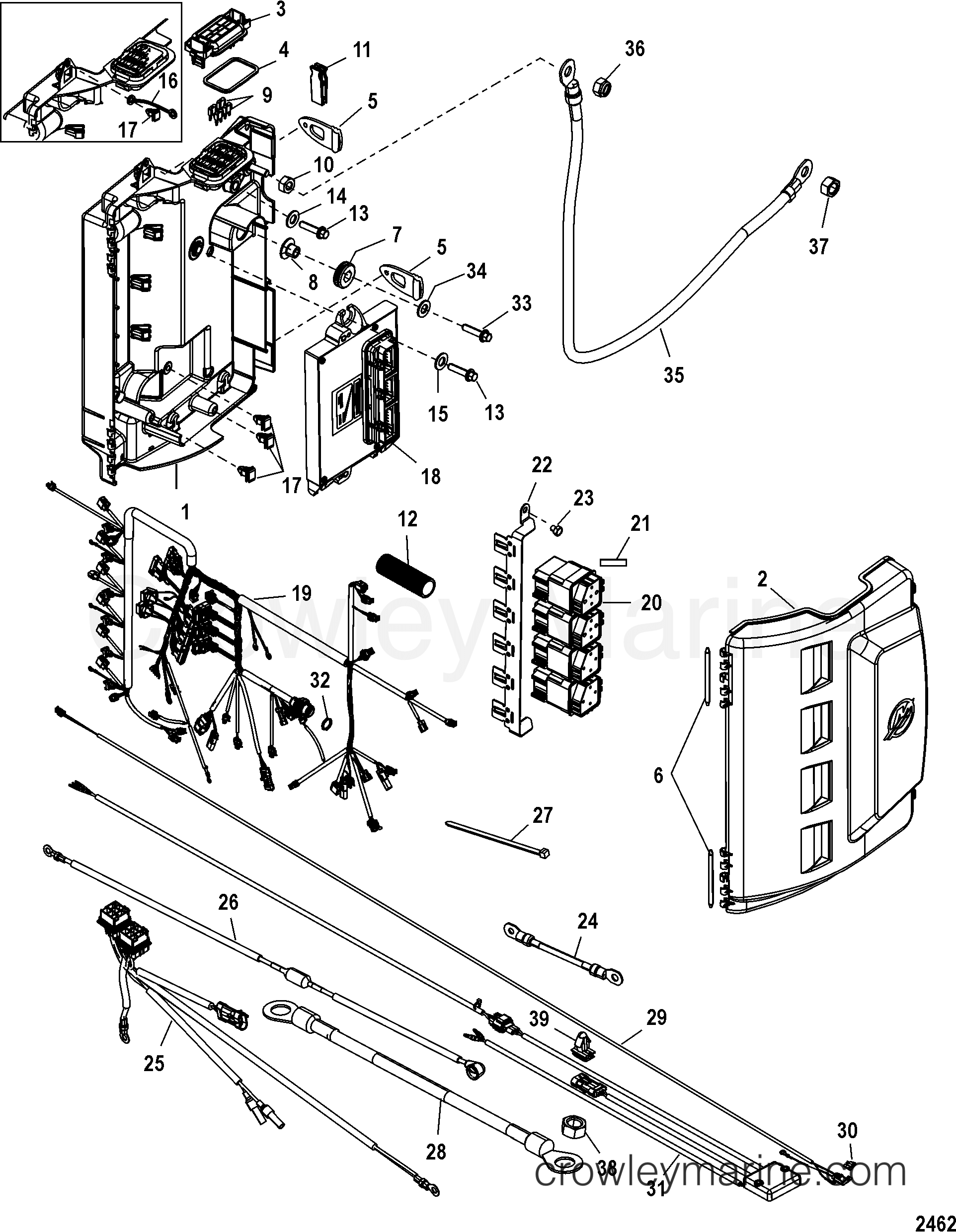 2005 Outboard 225 [L 4] - 7225V13TF - ELECTRICAL BOX COMPONENTS
