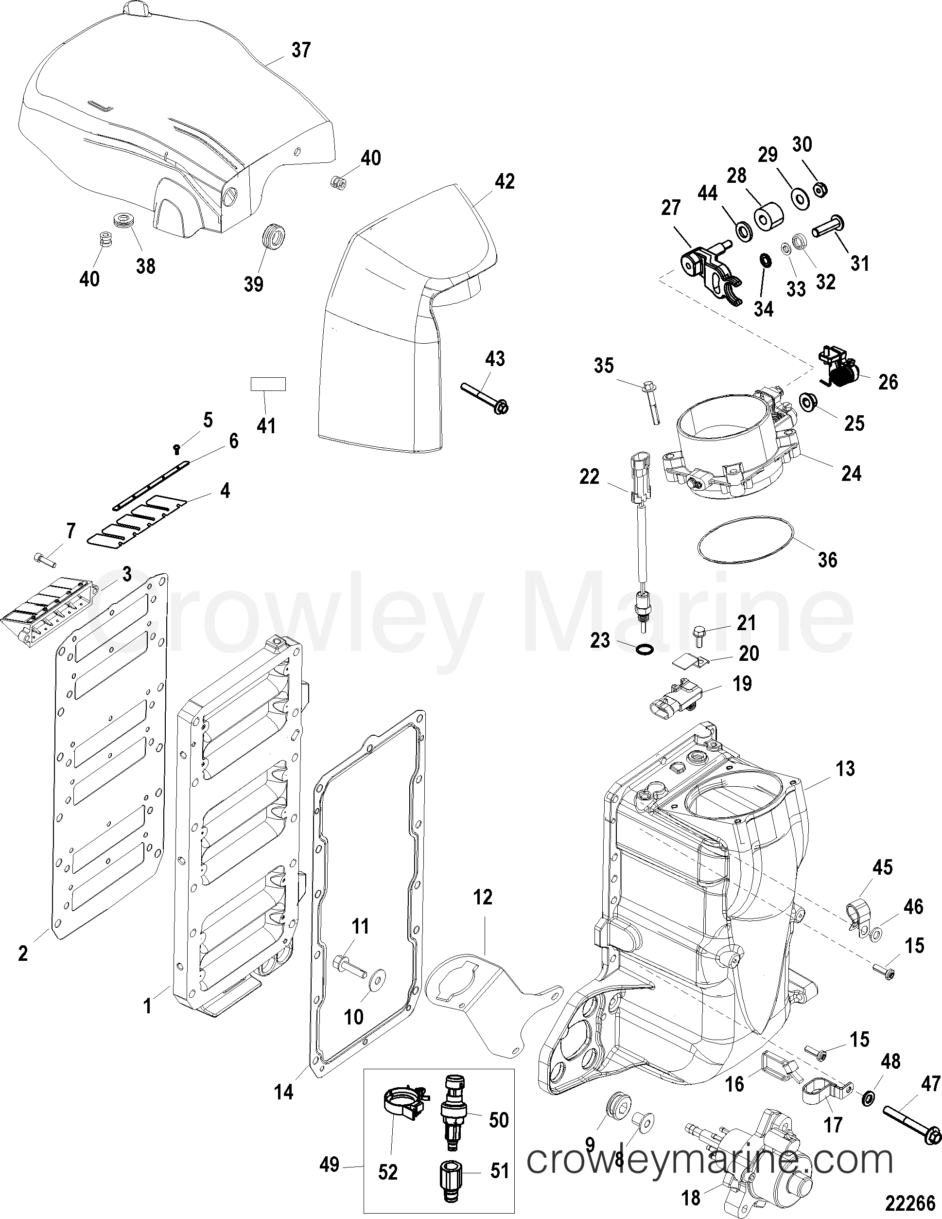 Serial Range Race Outboard JP 3.0L DFI - 1E003046 & Up - AIR HANDLER