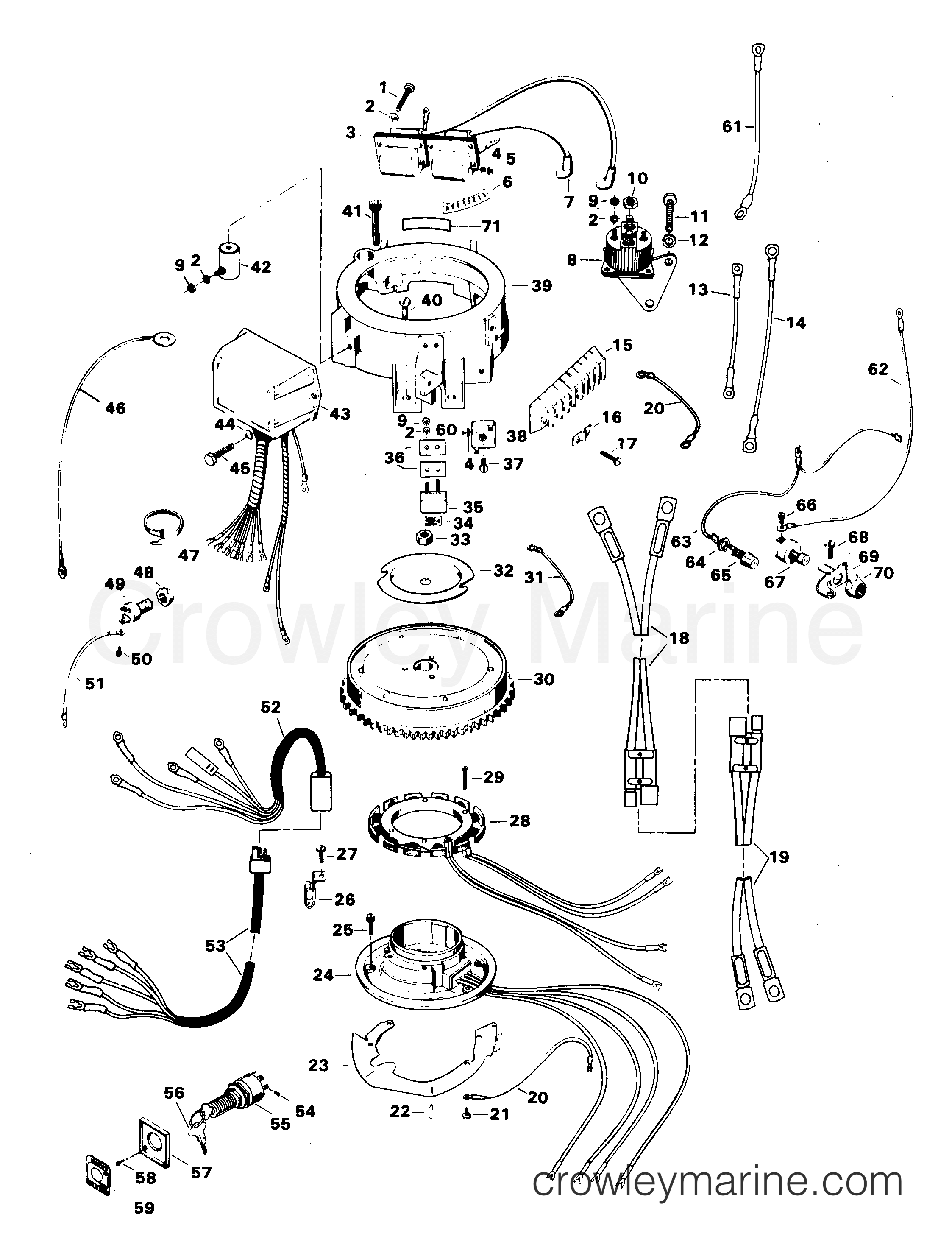 1984 Outboard 9.9 - 91C4D - ELECTRICAL COMPONENTS