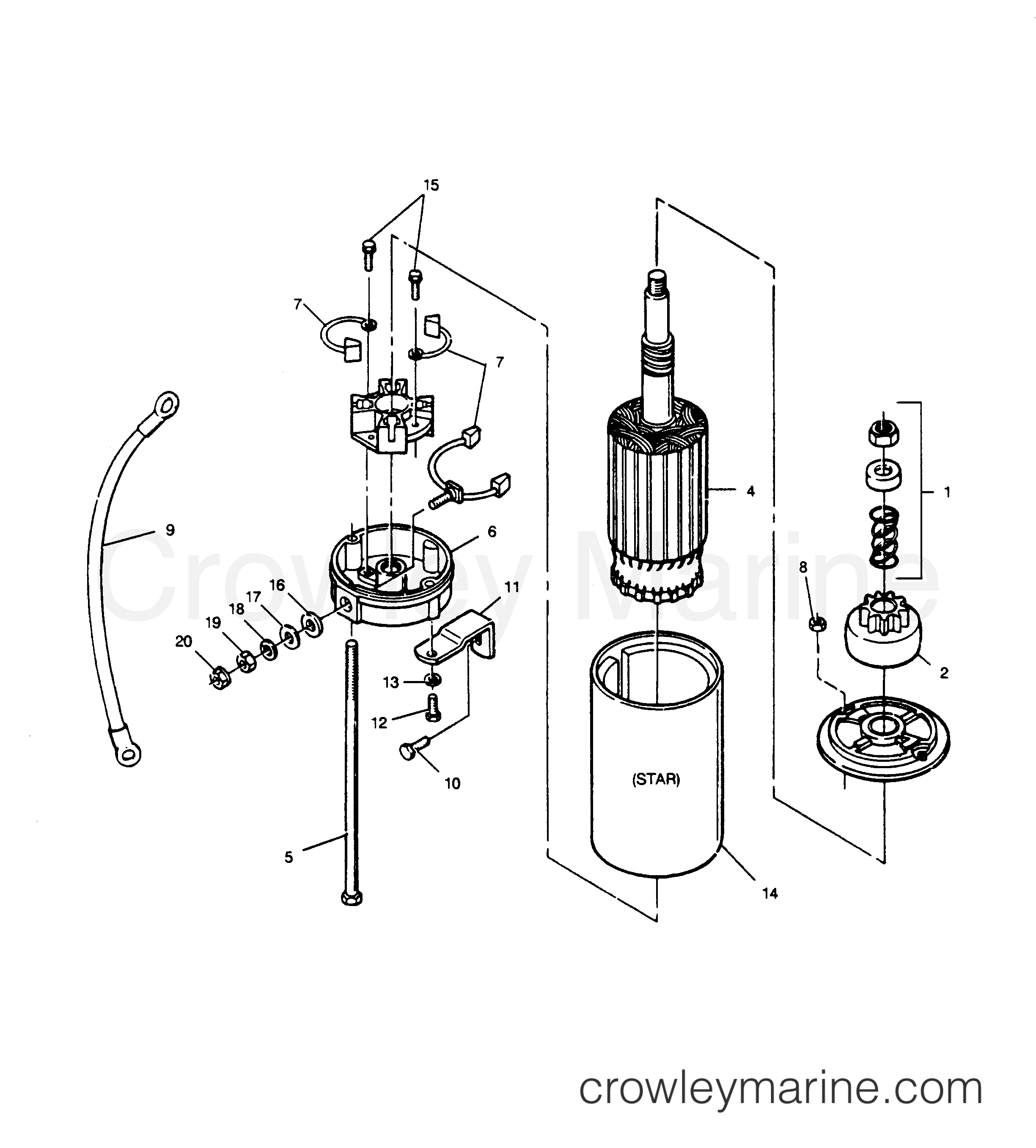 1990 Outboard 90 - 906F90B [Force] - STARTER